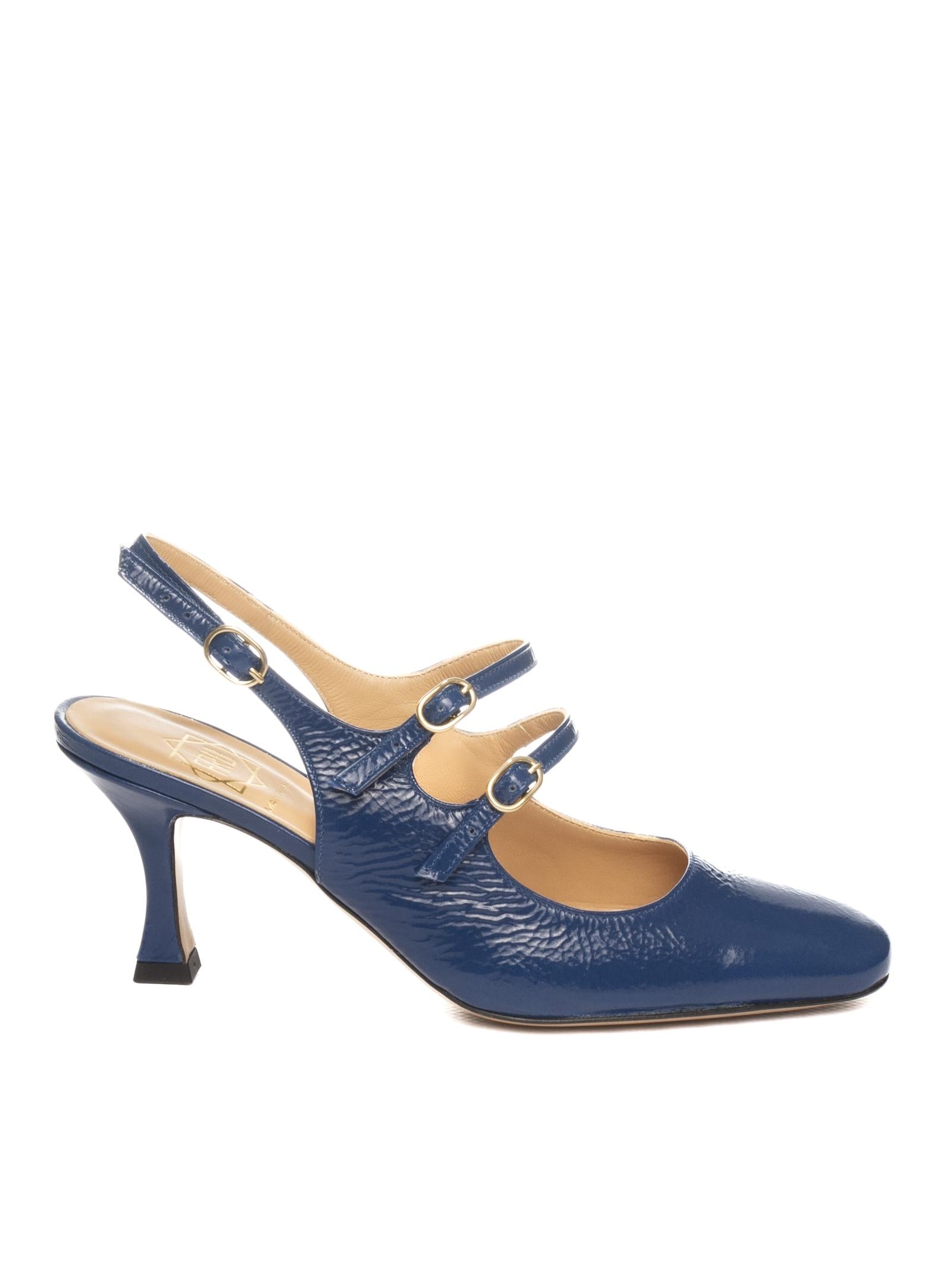 FRANCO RUSSO Décolleté pelle blu 1306S FINISH-NAVY 