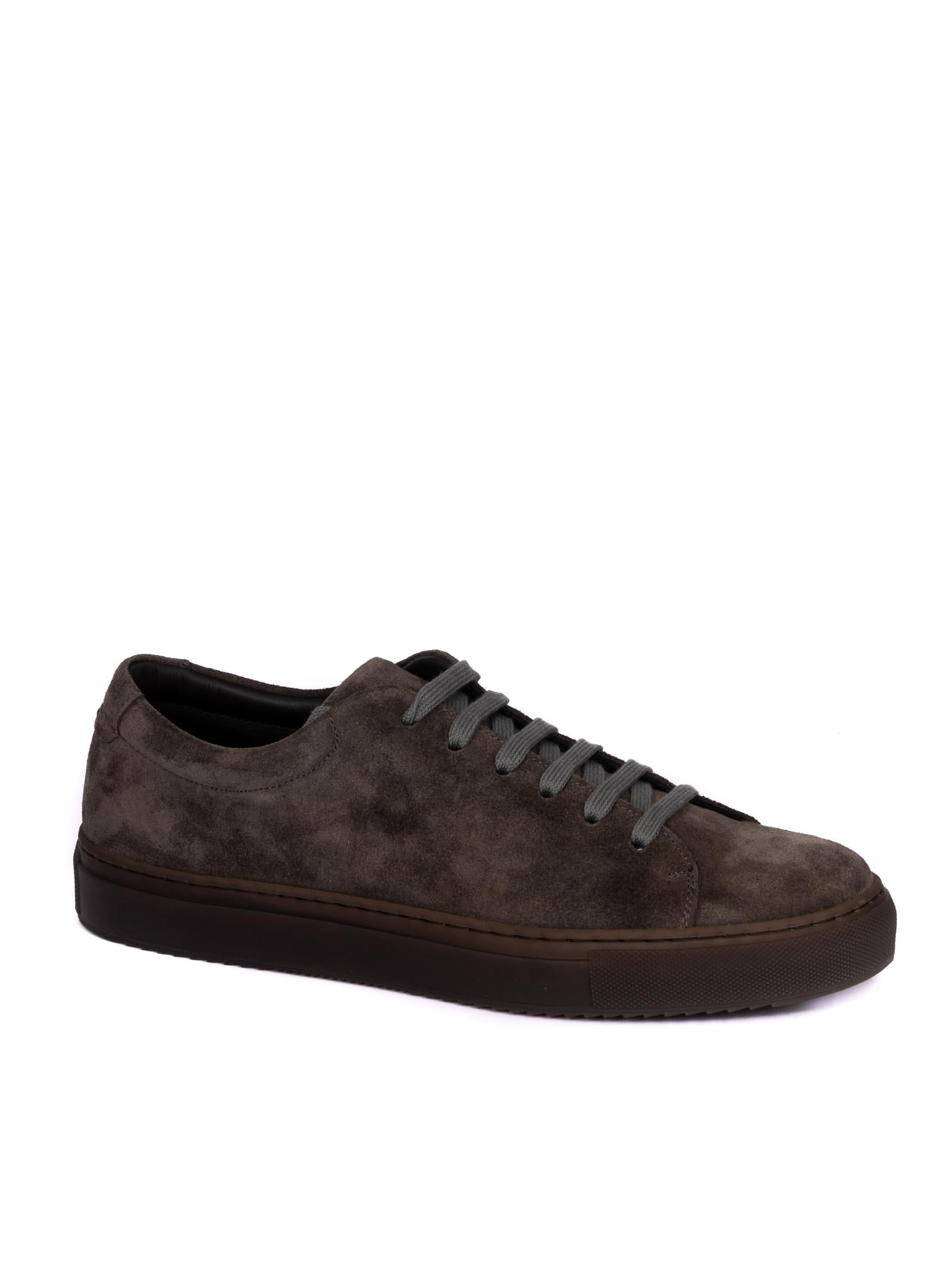 JEROLD WILTON Sneaker in camoscio piombo 732 LIGHT-PIOMBO 