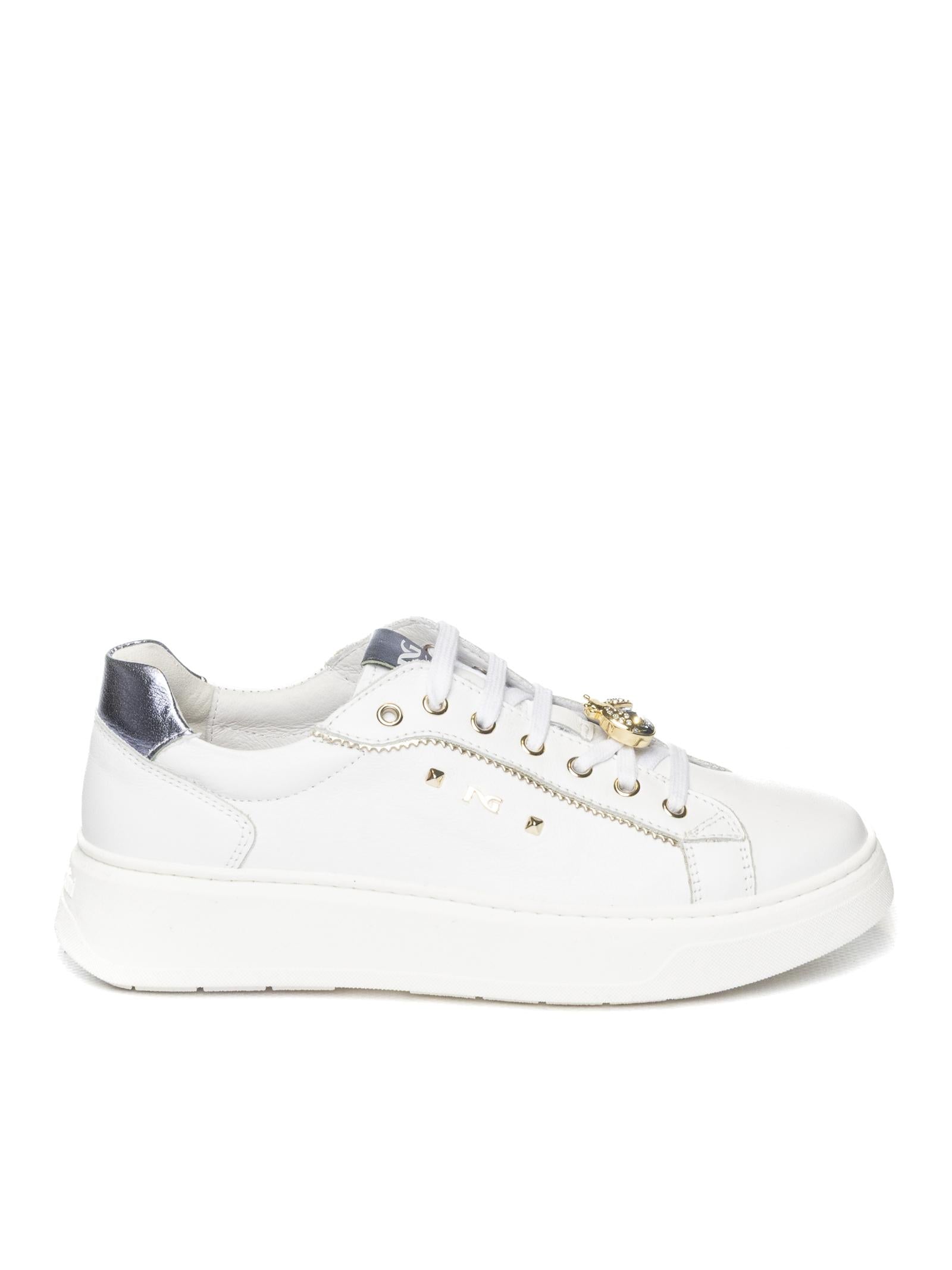 NERO GIARDINI Sneaker pelle bianco/blu E513060D CILE-PLAT 