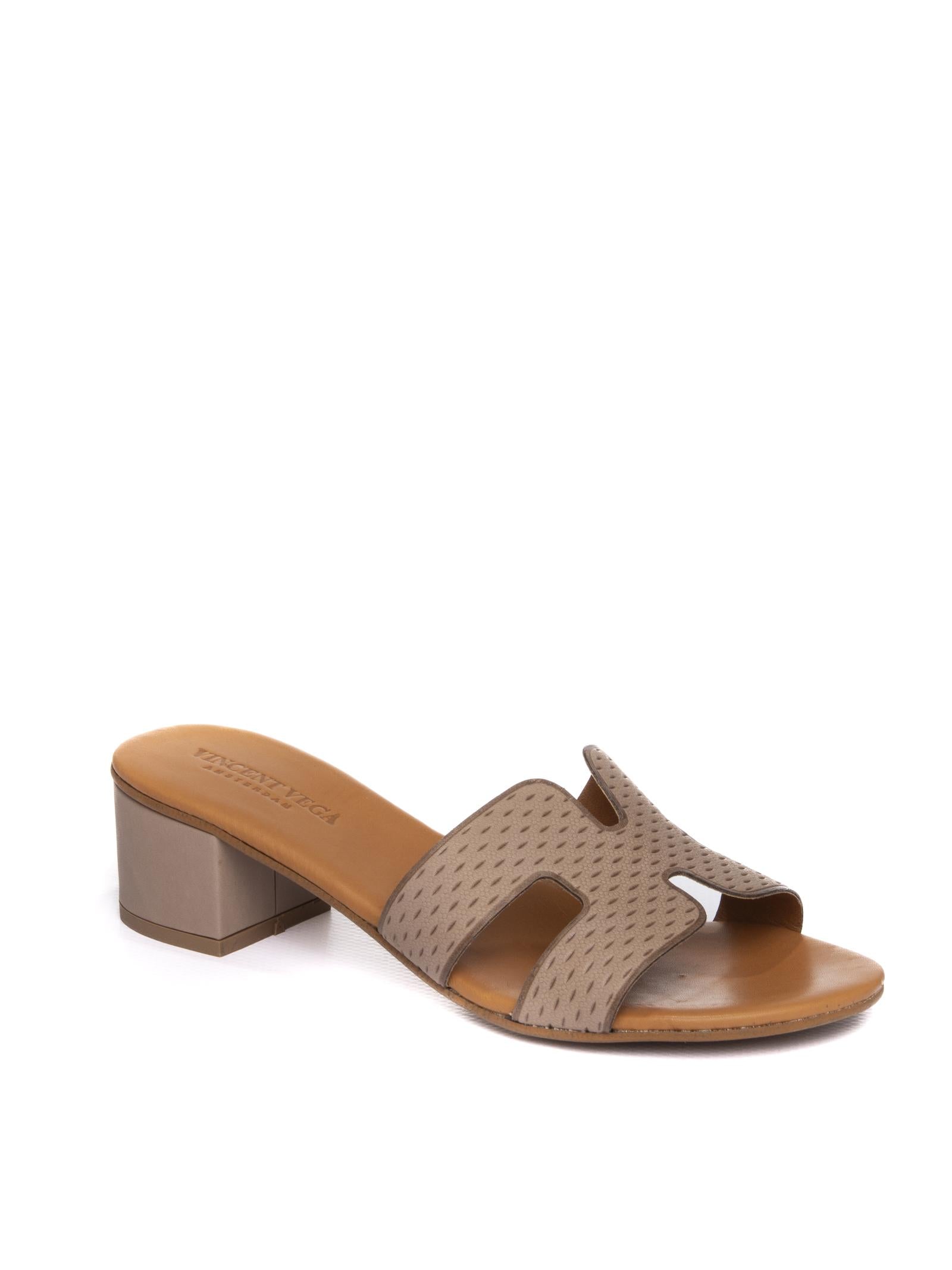 VINCENT VEGA Sandalo pelle taupe P406 HDS VIT-TAUPE 