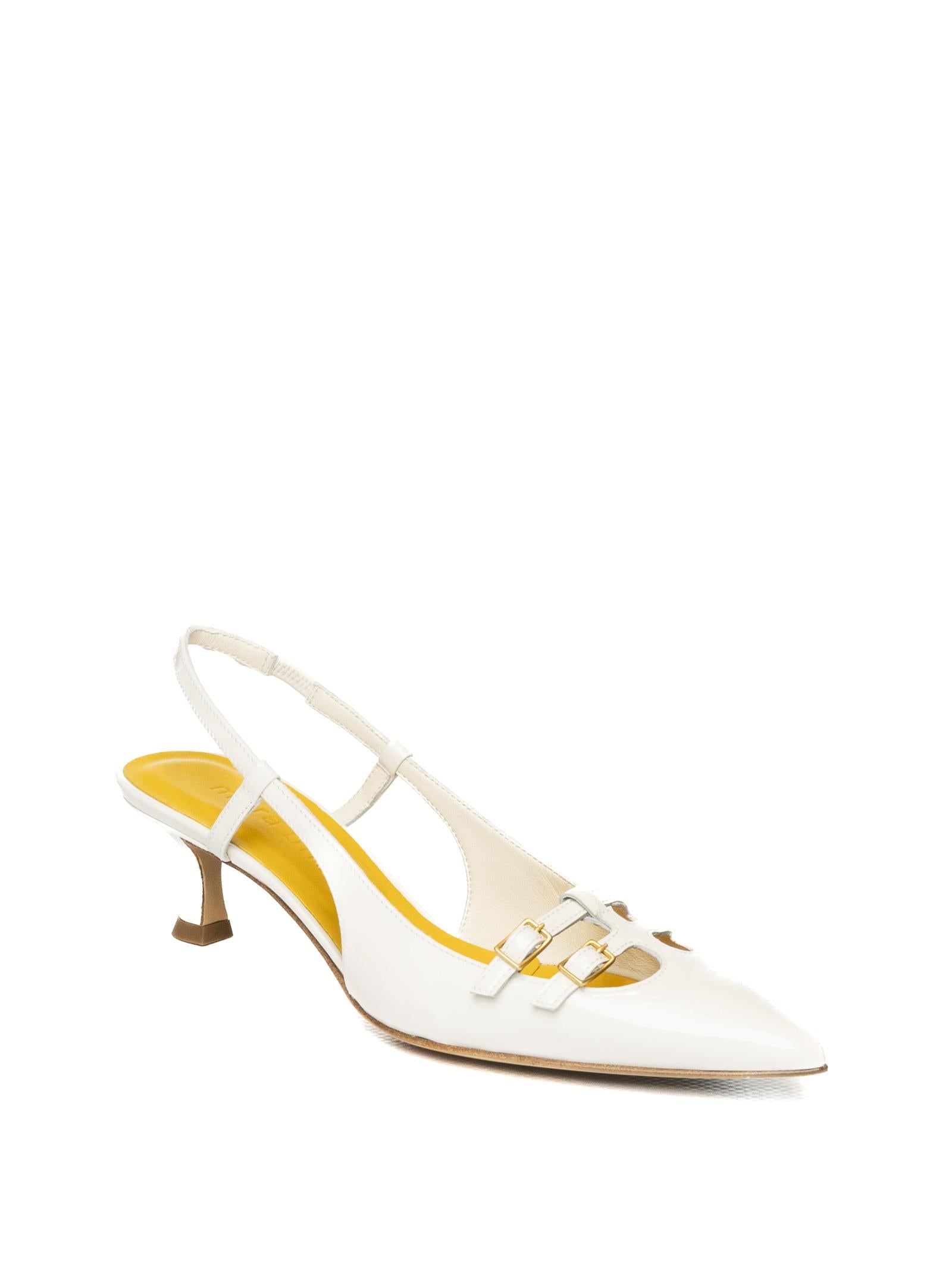MARA BINI chanel vernice bianco U307 SPLENDOR-PANNA 