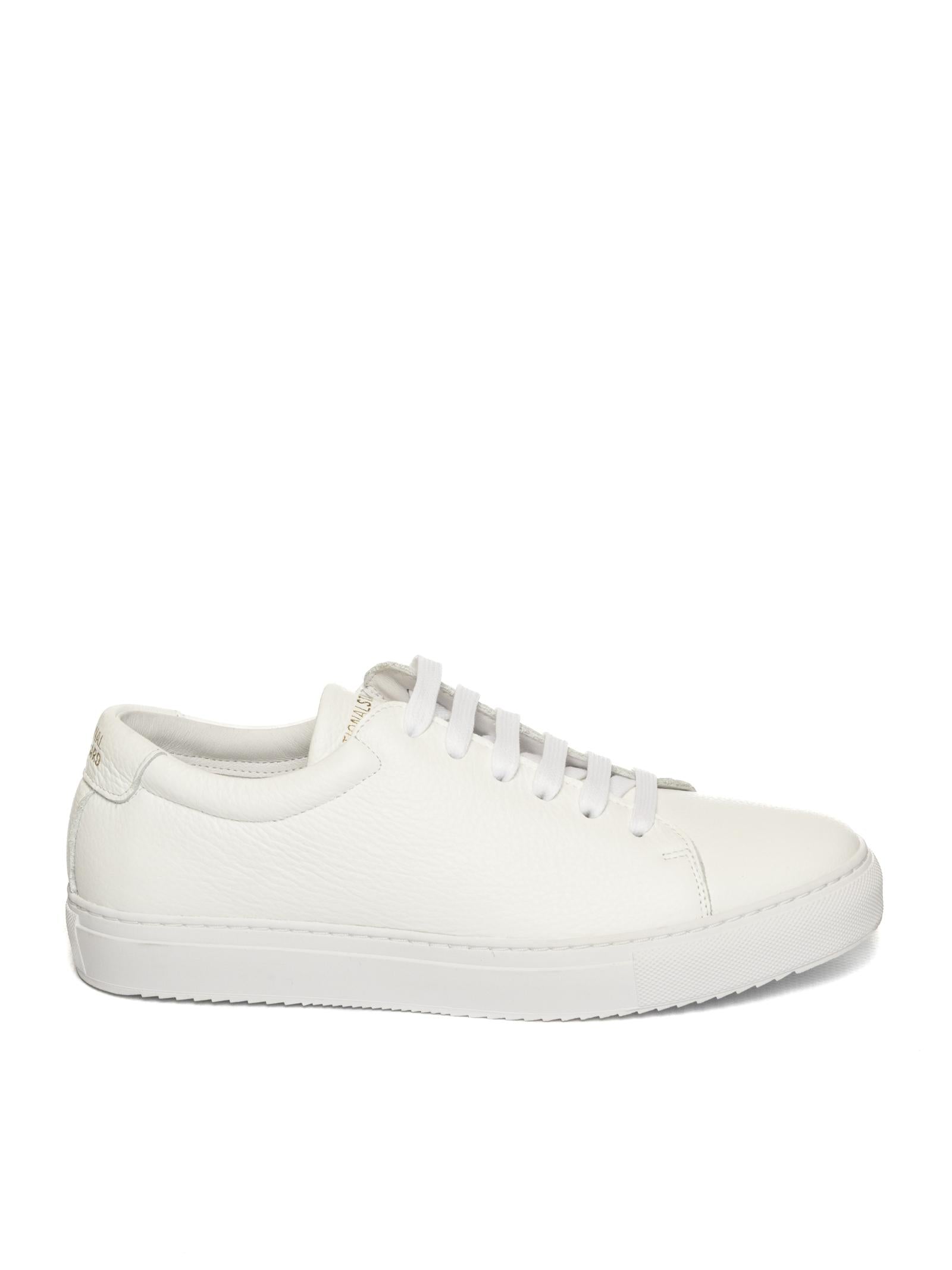 NATIONAL STANDARD Sneaker pelle bianco GRAINED M03.G00-BIANCO 