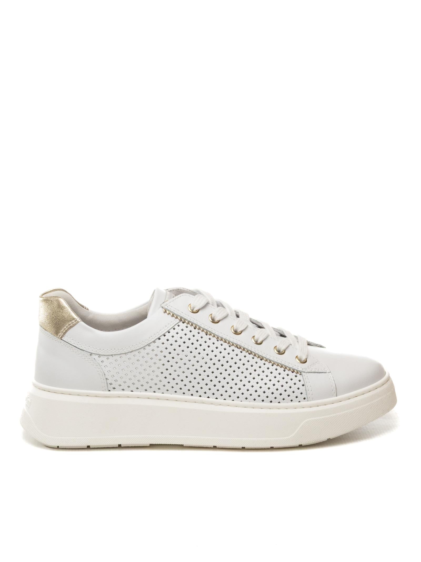 NERO GIARDINI Sneaker pelle traforata bianco E615274 SKIPPER-707 