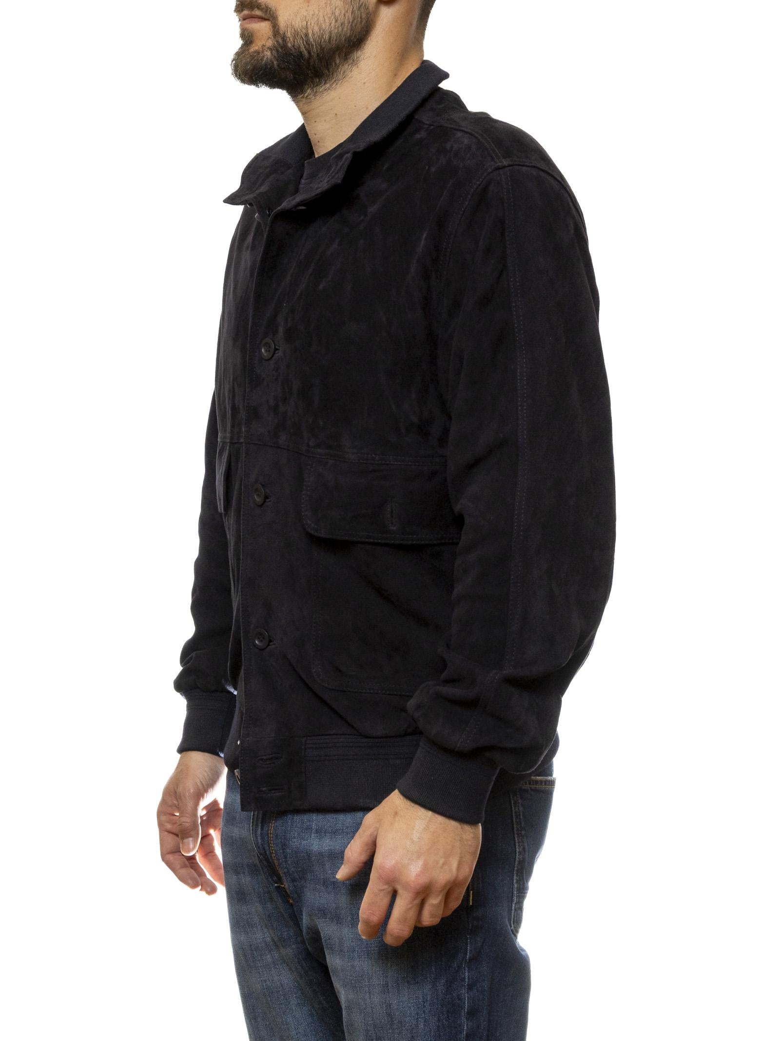 PK BY PASKAL giubbino camoscio blu 004 CAM-BLU 