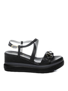 NERO GIARDINI Sandalo zeppa nero E615953 TAMIGI-NERO 