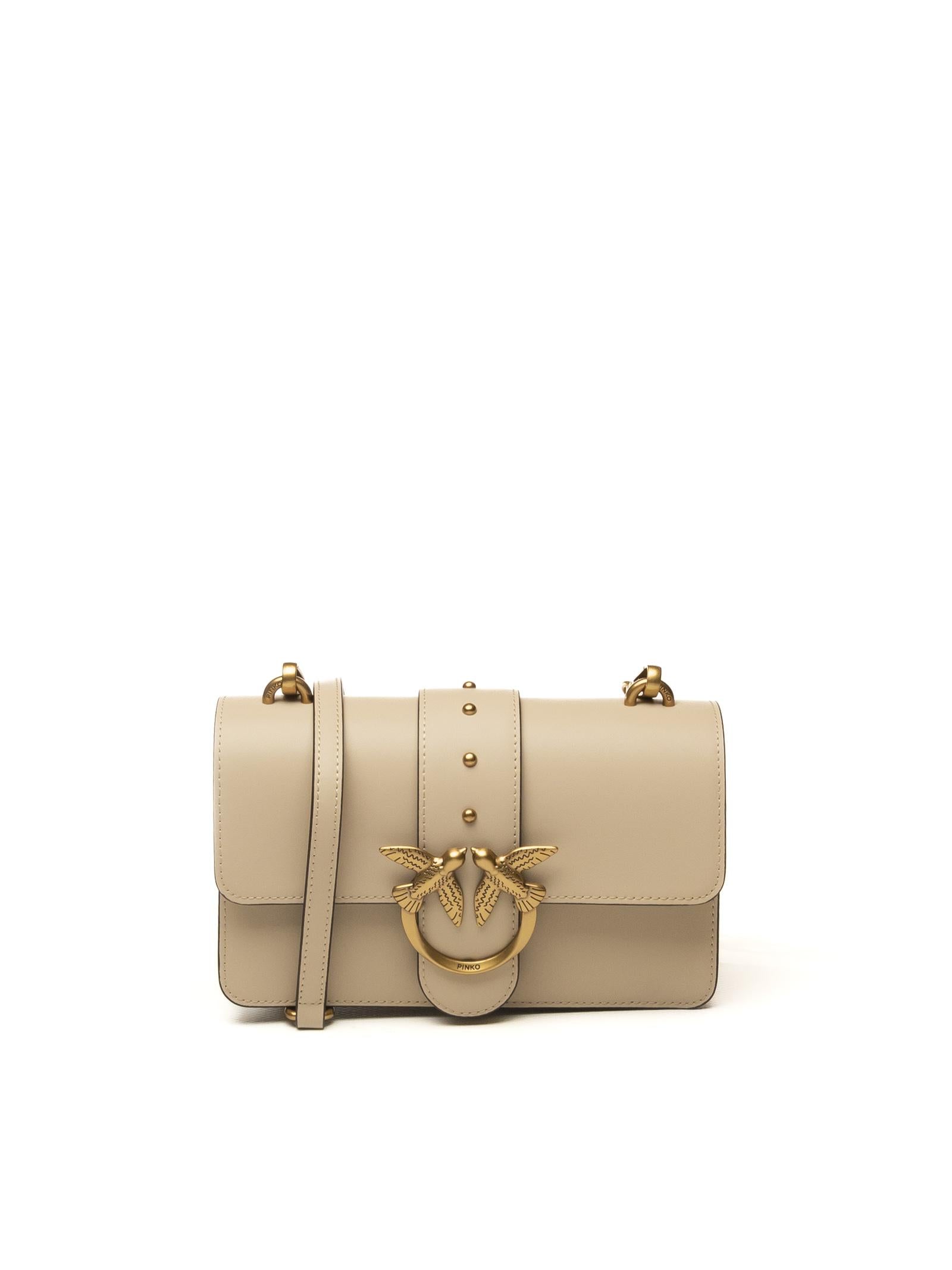 PINKO borsa a spalla love one mini beige/oro 105856-AOF1 LOVE ONE MINI-C50Q 