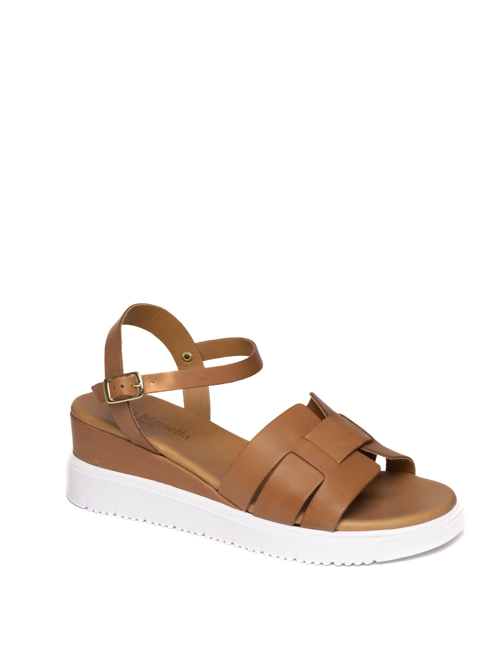 YUNA MARSELLA Sandalo pelle cuoio FZ-318 VIT-CUOIO 