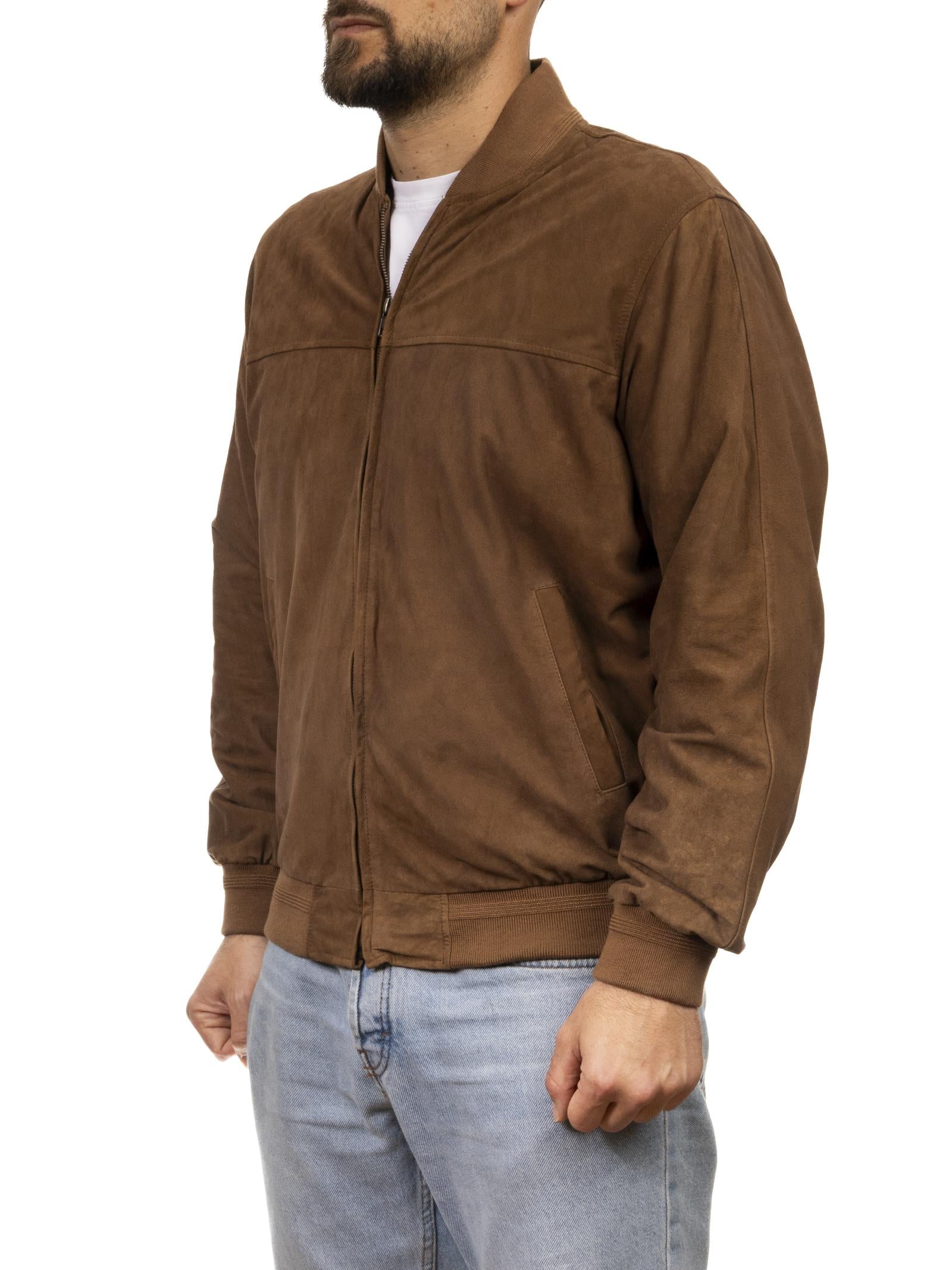 PK BY PASKAL giubbino camoscio marrone 004 CAM-TIMBER 