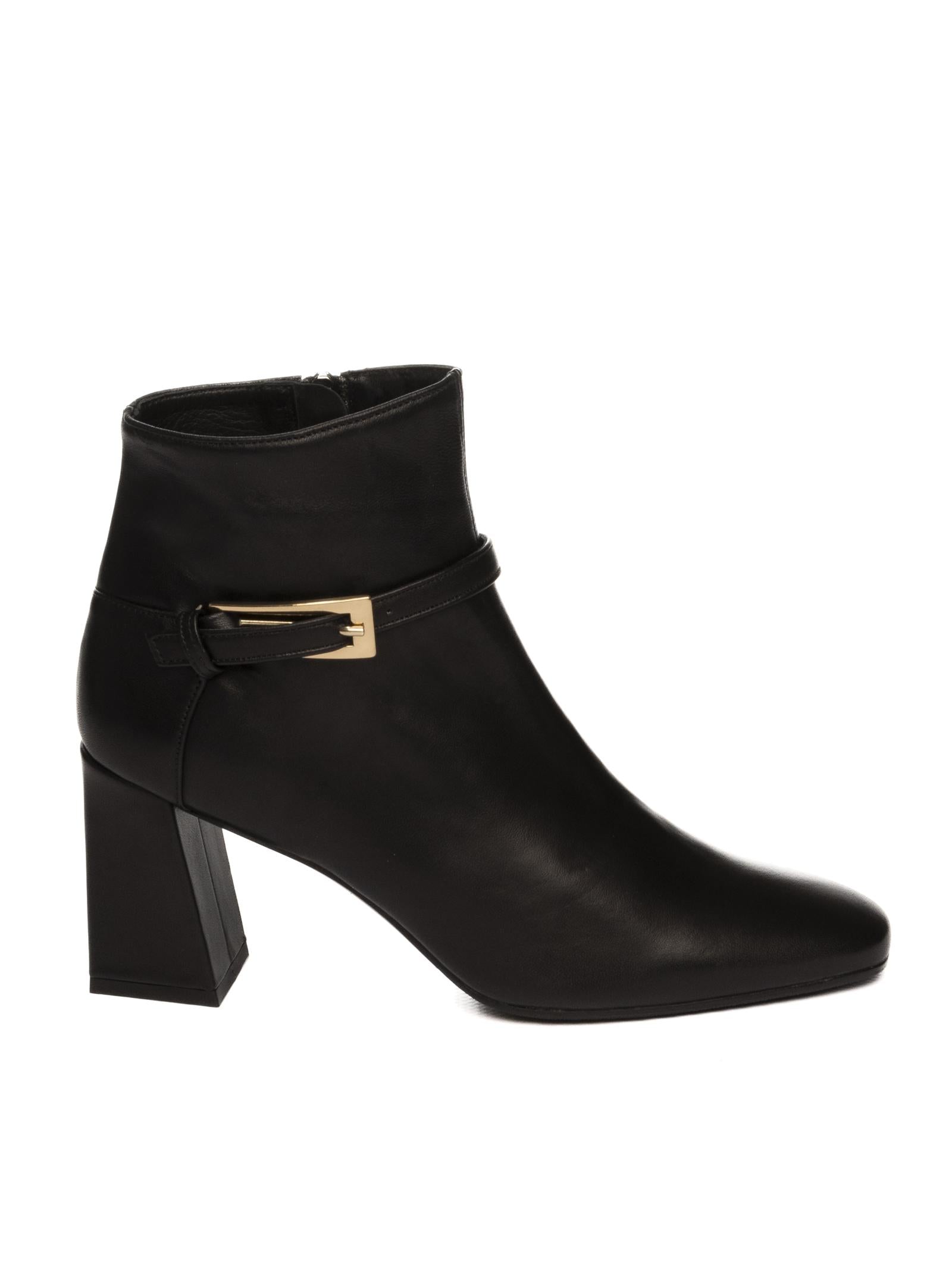 FRANCO RUSSO Tronchetto pelle nero 1220 NAPPA-NERO 