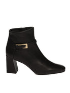 FRANCO RUSSO Tronchetto pelle nero 1220 NAPPA-NERO 
