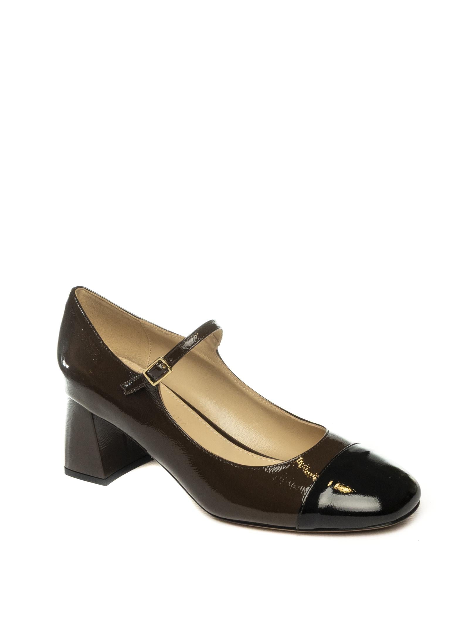 GIOIA DELL'ACQUA Dècolleté mary jane naplak moro/nero I2749 NAPLAK-BROWN/BLK 