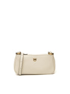 PINKO borsa a spalla half moon bianco/oro 105069-A0QO HALF MOON-Z14Q 