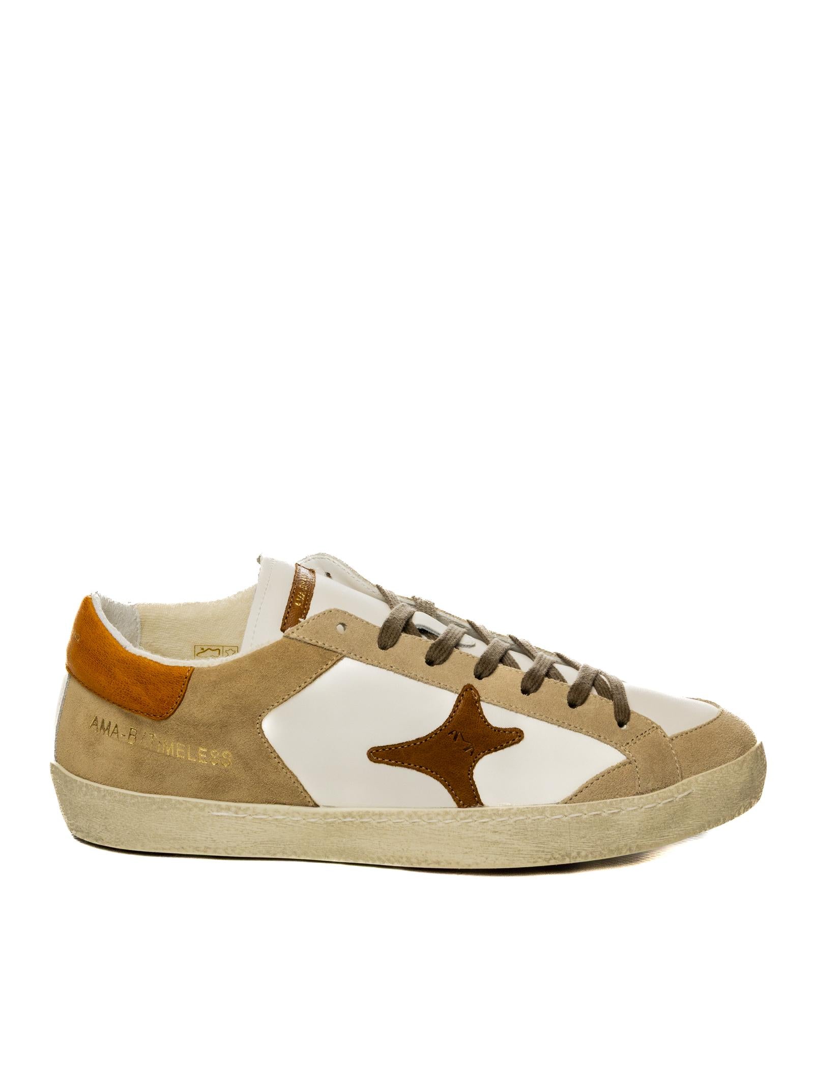 AMA BRAND DELUXE Sneaker time bianco/beige TIME U 4615-BIA/BEIGE 