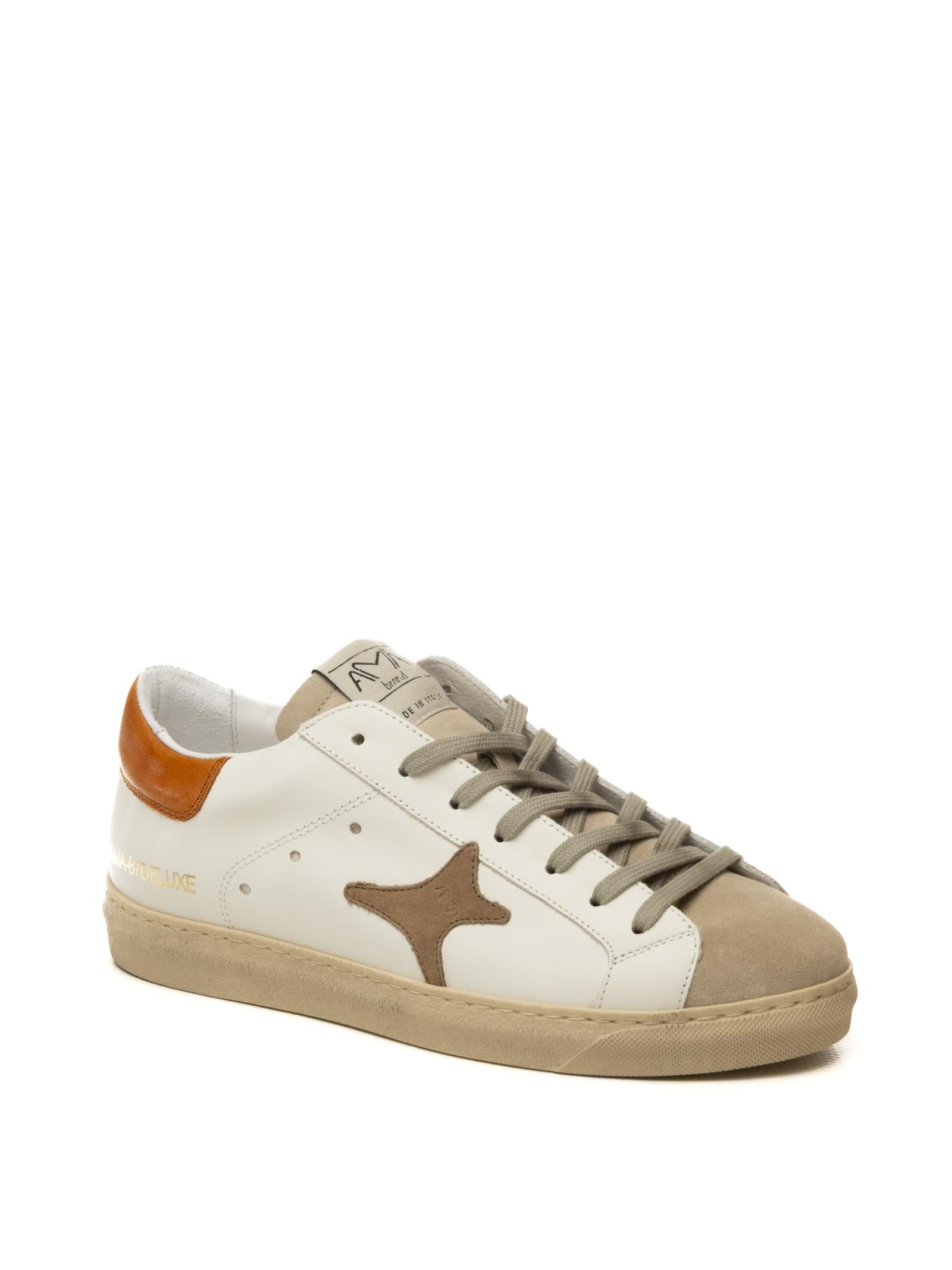 AMA BRAND DELUXE Sneaker snk bianco/beige SNK 4512-BIA/BEIGE 