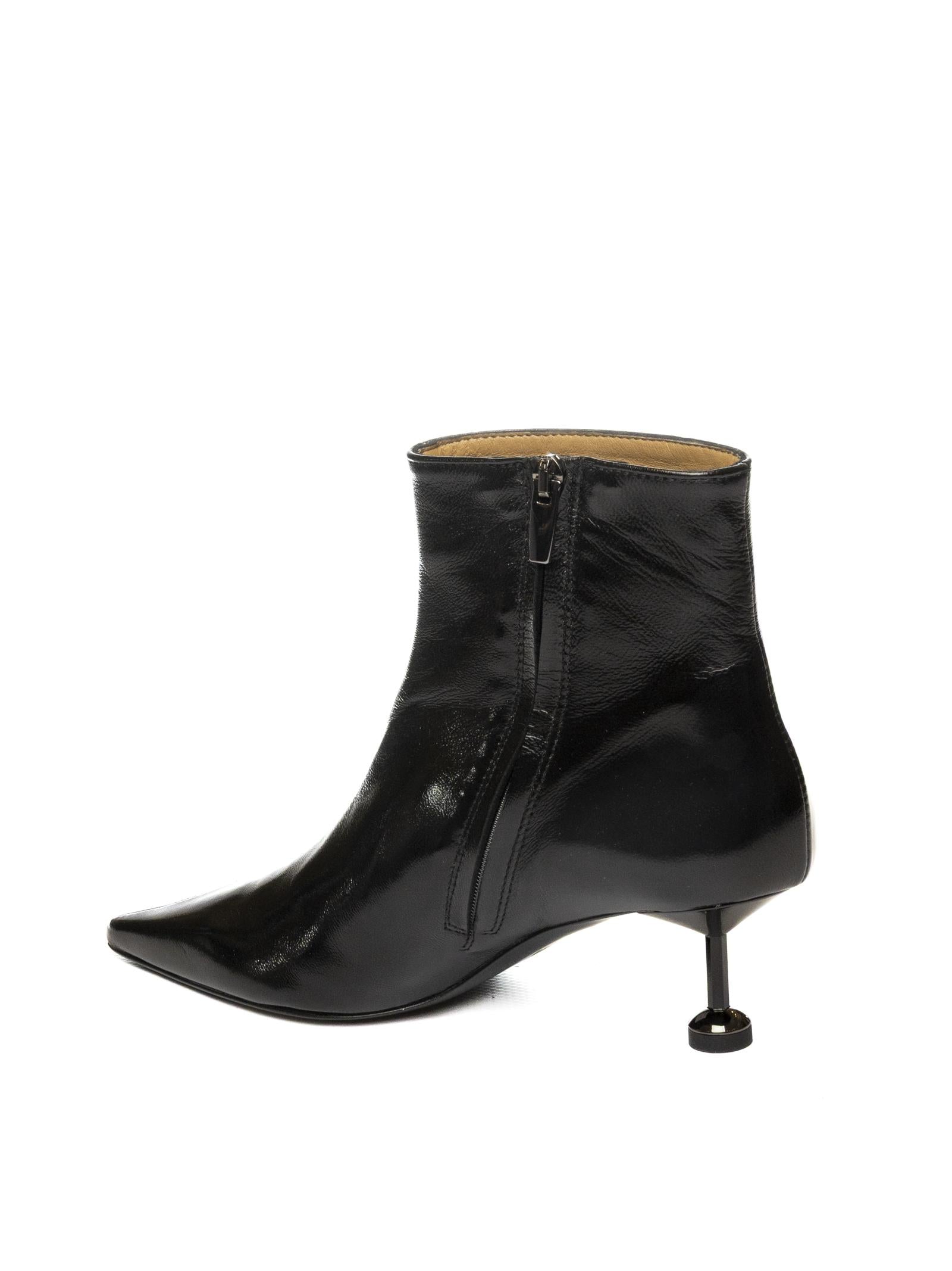 WO MILANO Tronchetto pelle nero 702 PITTI-NERO 