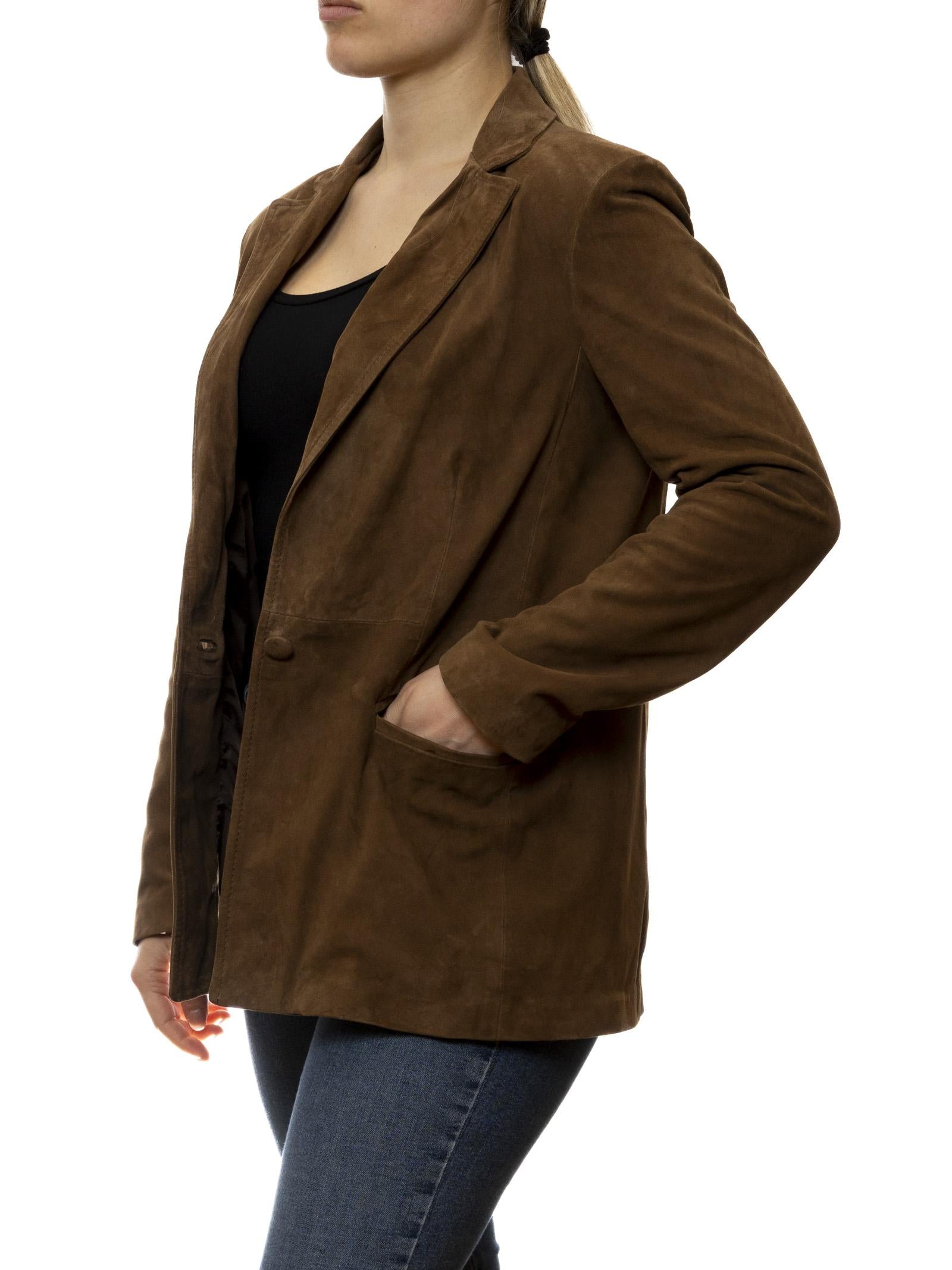 PK BY PASKAL blazer camoscio moro 126 CAM-FORESTA 