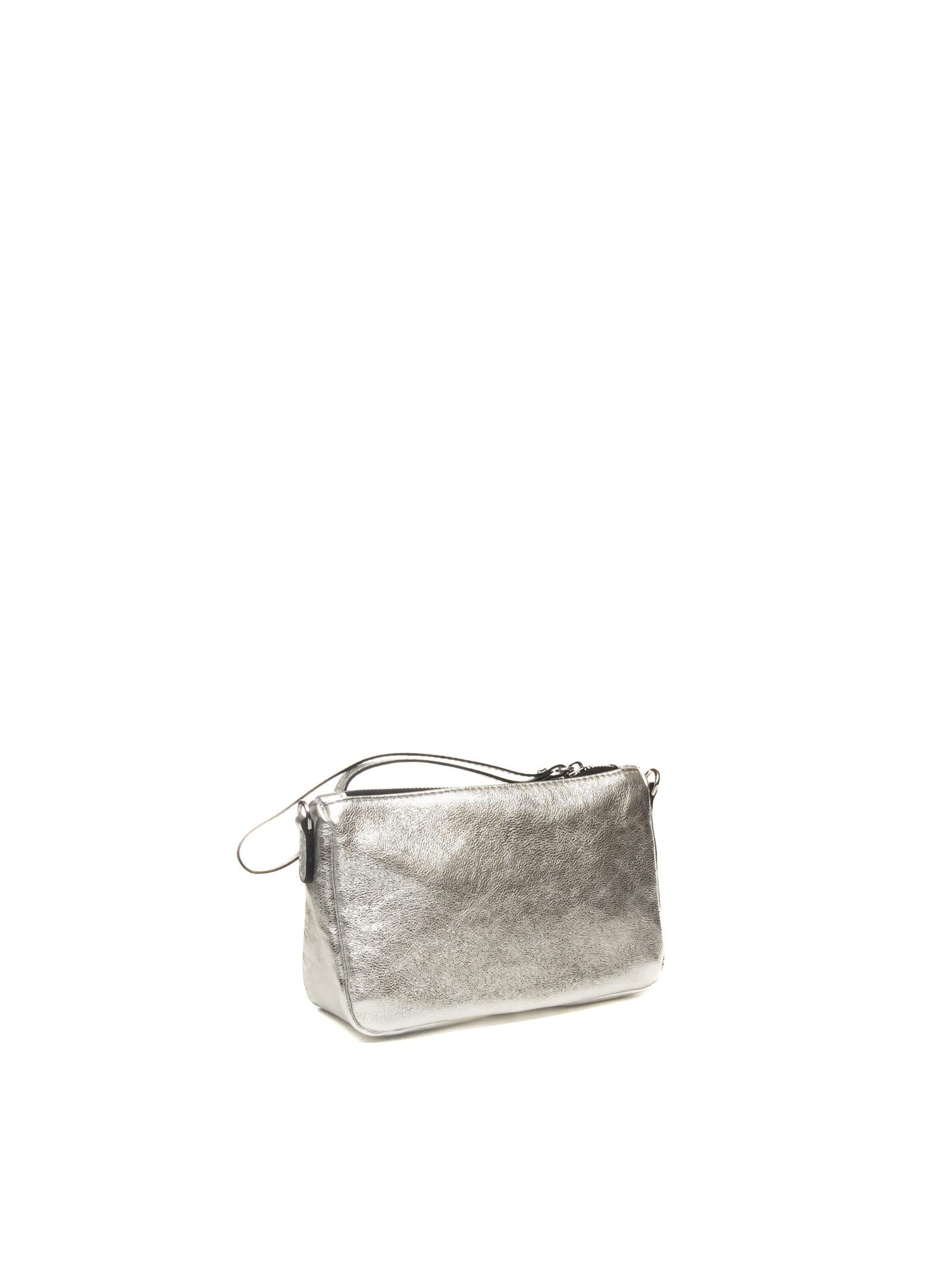 GIANNI CHIARINI borsa mini nora pouch argento 10224 NORA POUCH-359 