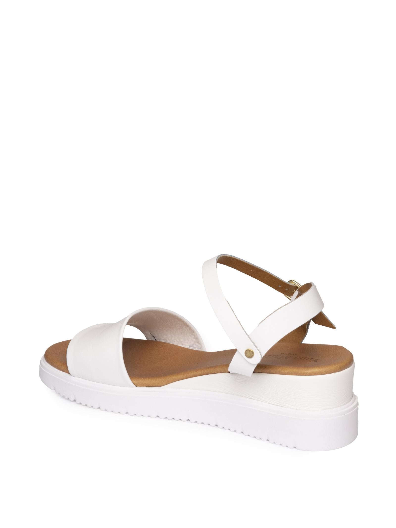 YUNA MARSELLA Sandalo pelle bianco FZ3-02 VIT-BIANCO 