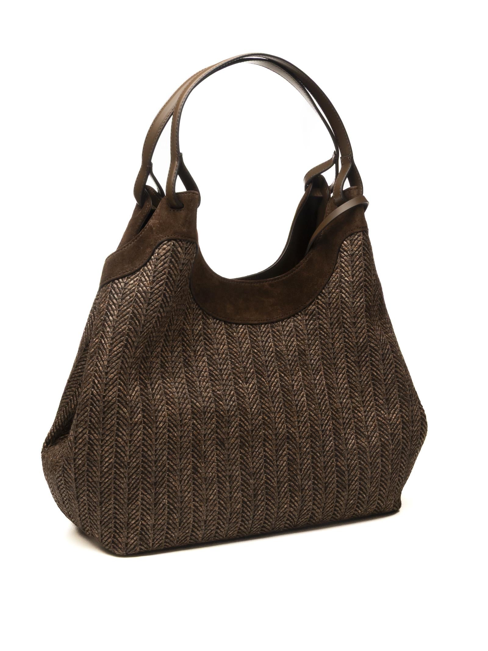 GIANNI CHIARINI borsa a spalla dua marrone scuro 12340 DUA-13840 
