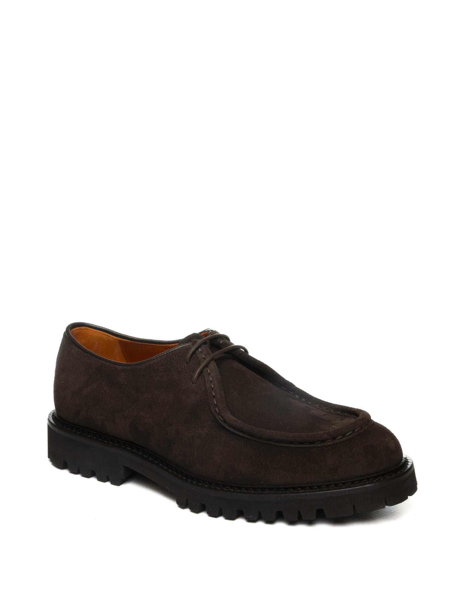 GENNARO RUSSO Stringata camoscio moro U104/S VELOUR-T.MORO 