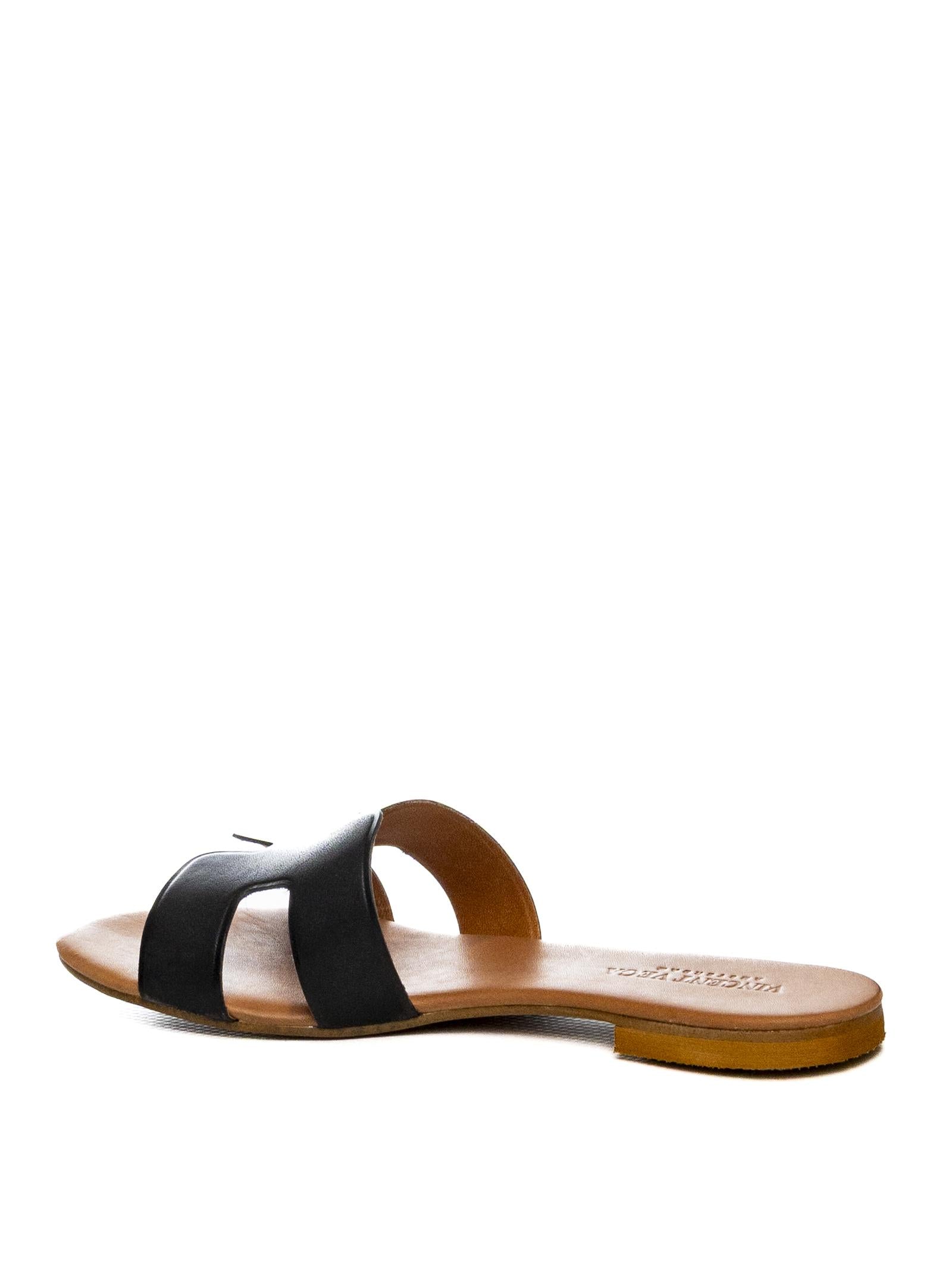 VINCENT VEGA Sandalo pelle nero P106 HD VIT-NERO 