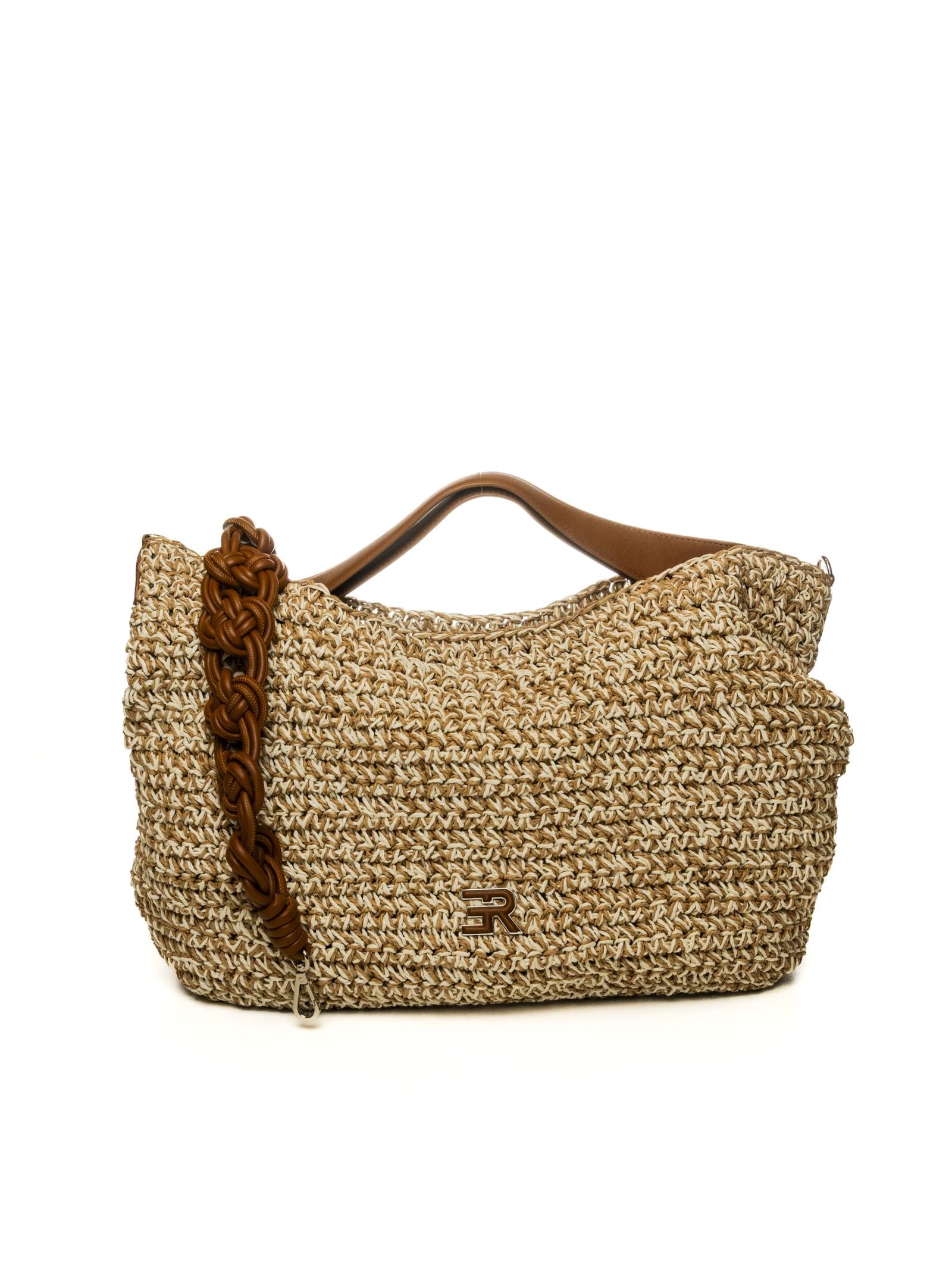 ERMANNO SCERVINO borsa a spalla anika panna/marrone 2085 ANIKA-044 