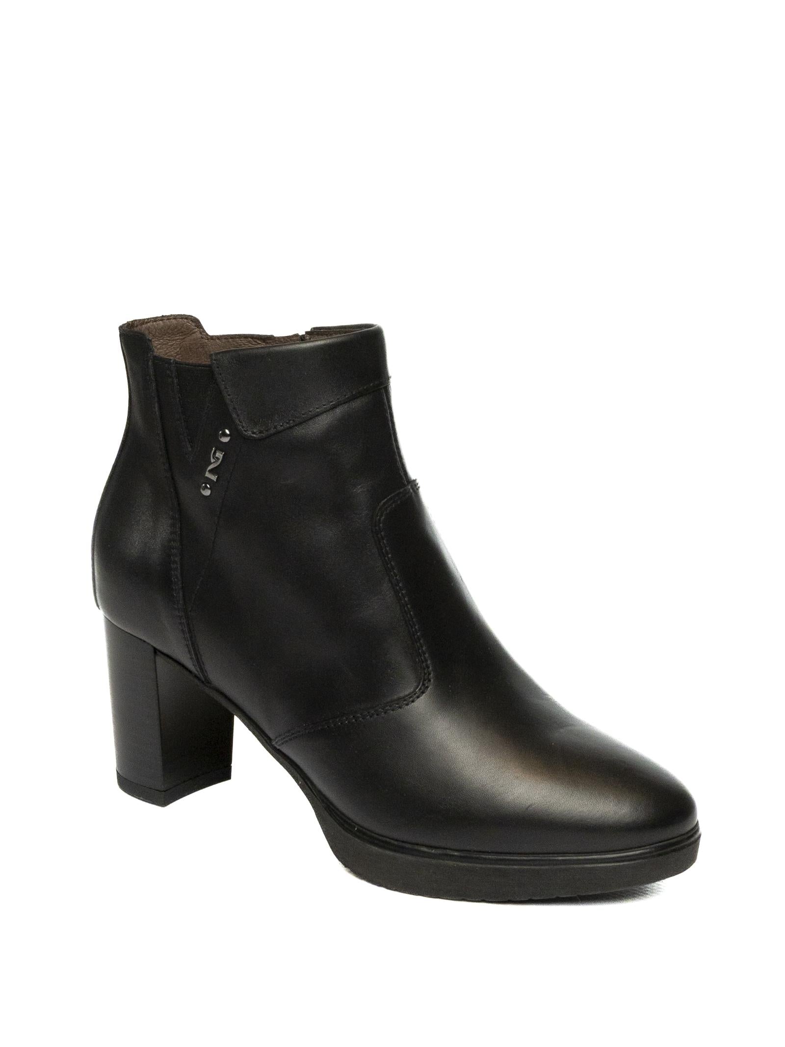 NERO GIARDINI Tronchetto pelle nero 513800 GUANTO-NERO 