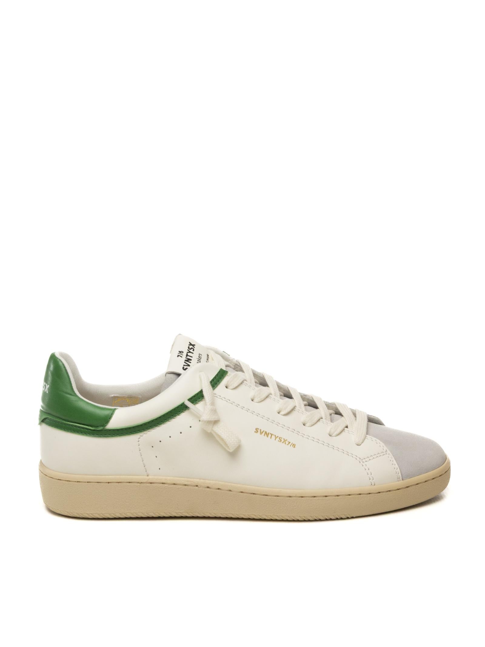 THE 76 Sneaker jump bianco/verde JUMP U PELLE-BIA/VER 