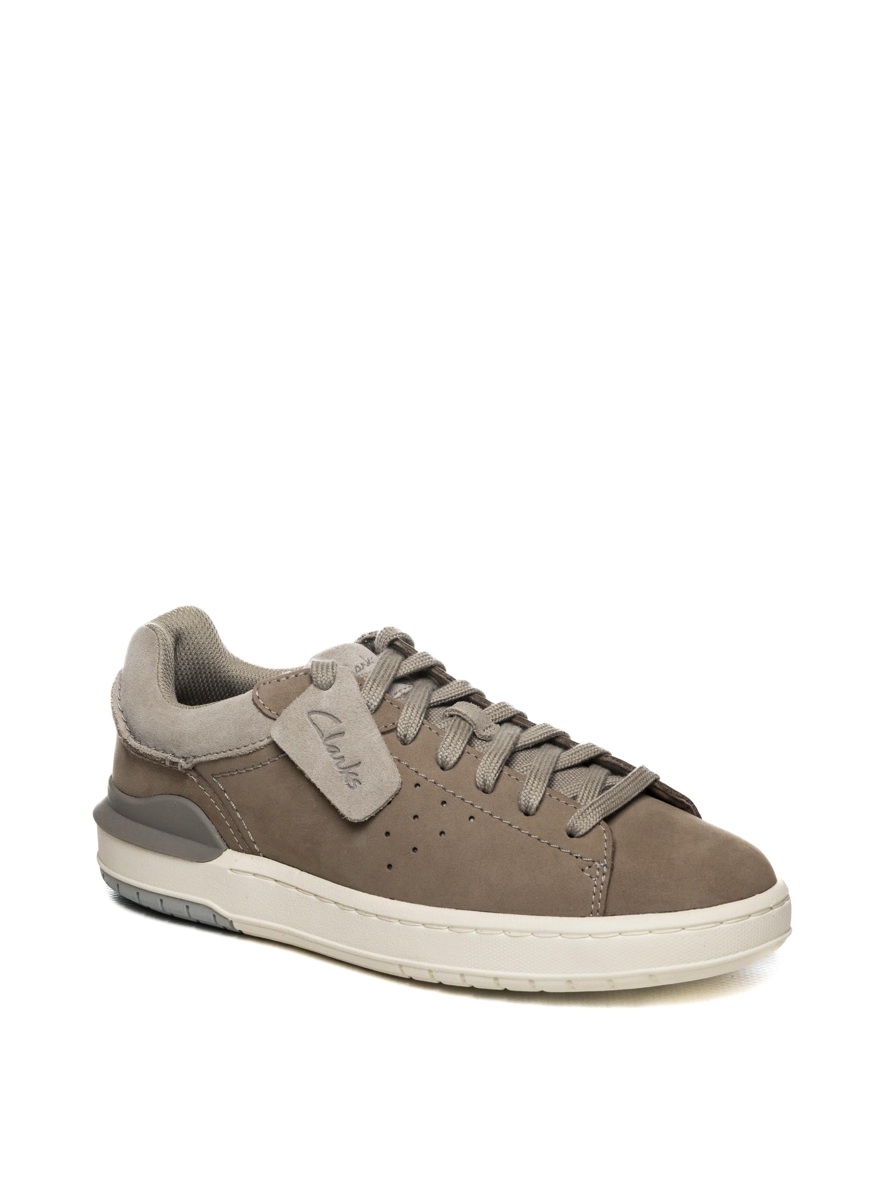 CLARKS ENGLAND Sneaker court lite beige COURTLITE2 RUN NABUK-GREY 
