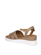 YUNA MARSELLA Sandalo pelle taupe FZ-318 VIT-TAUPE 