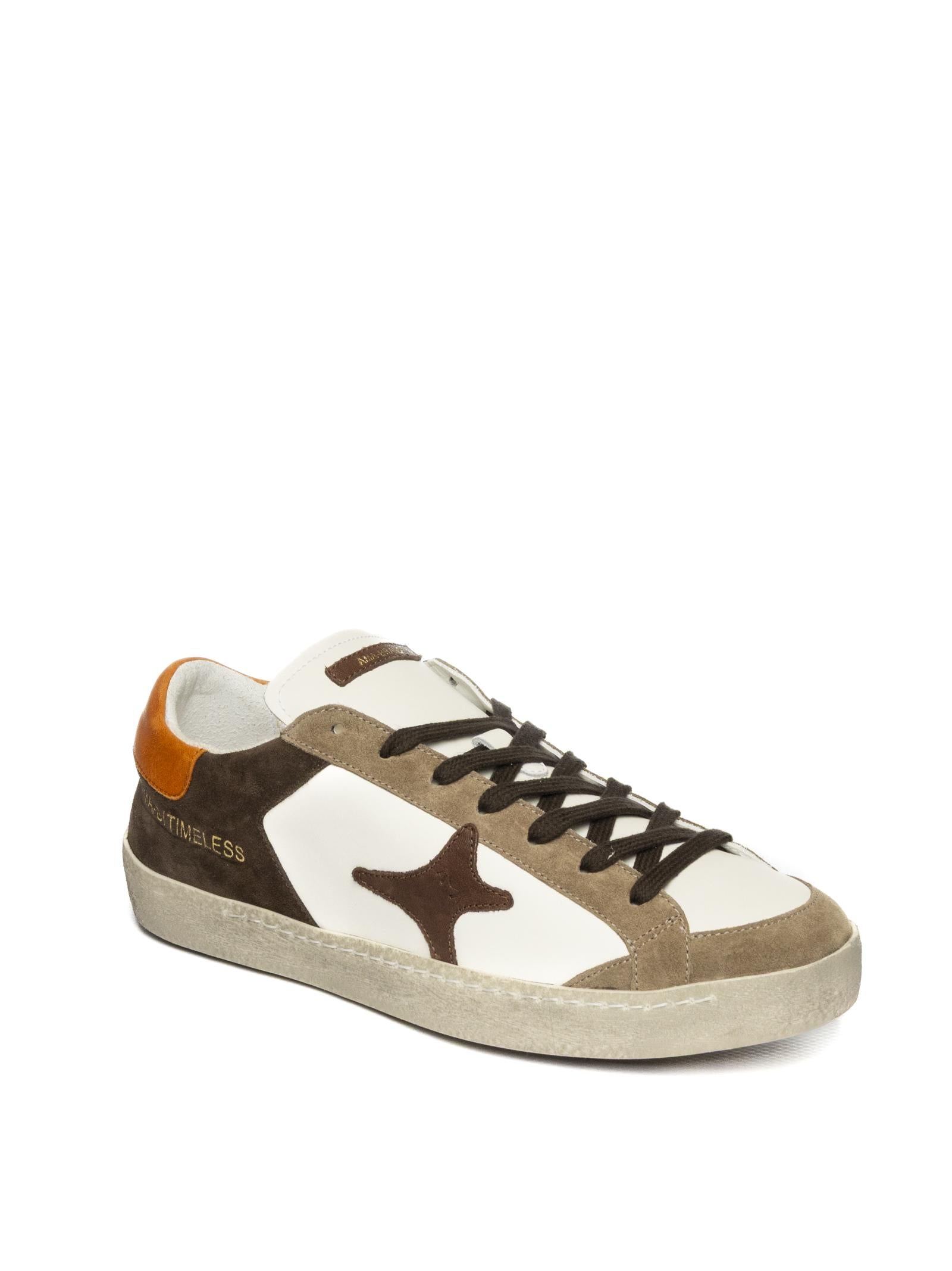 AMA BRAND DELUXE Sneaker timeless bianco/arancio TIME U 4437-BIA/ARANCIO 