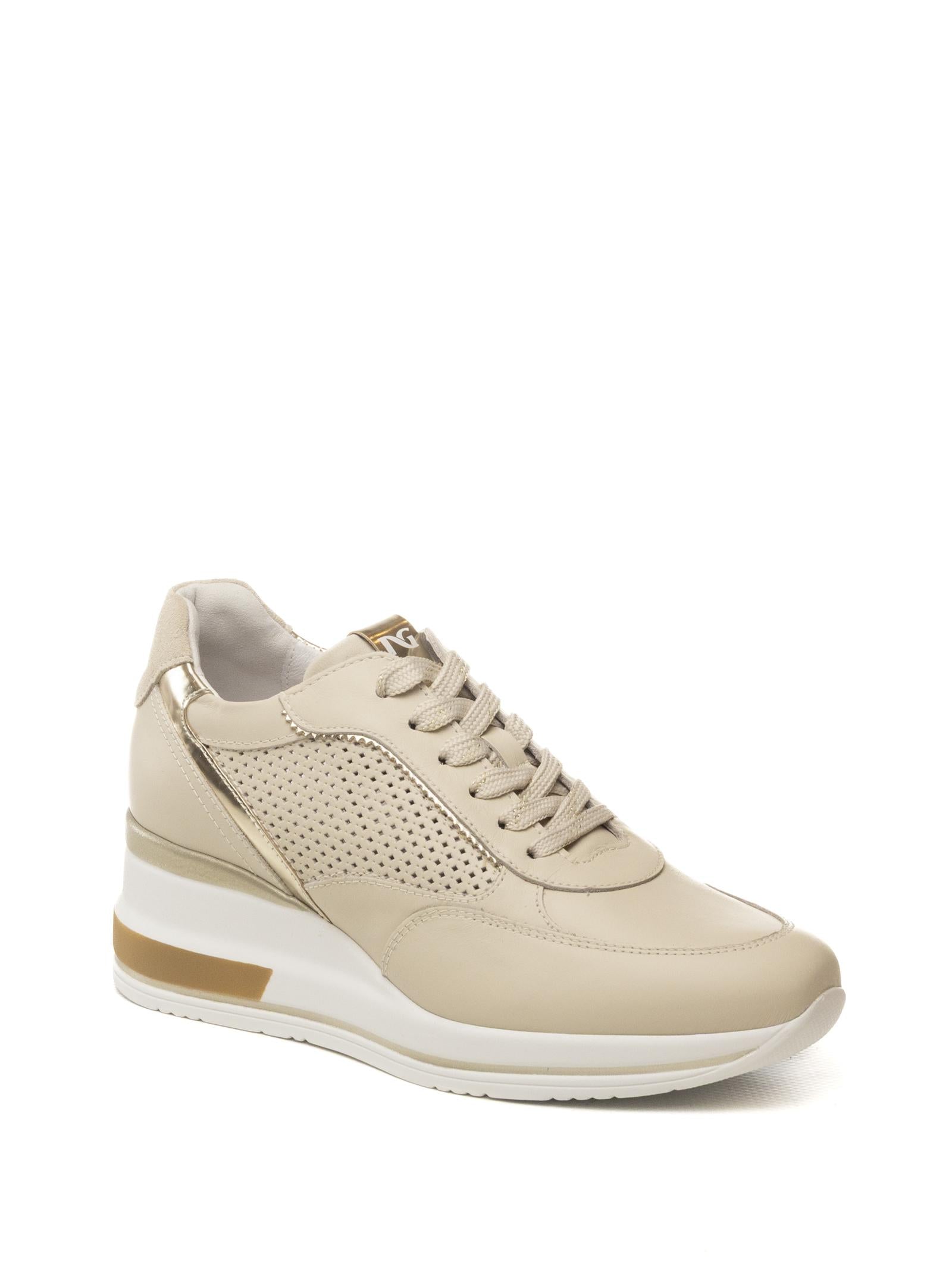 NERO GIARDINI Sneaker pelle beige E615234 VELVET-710 