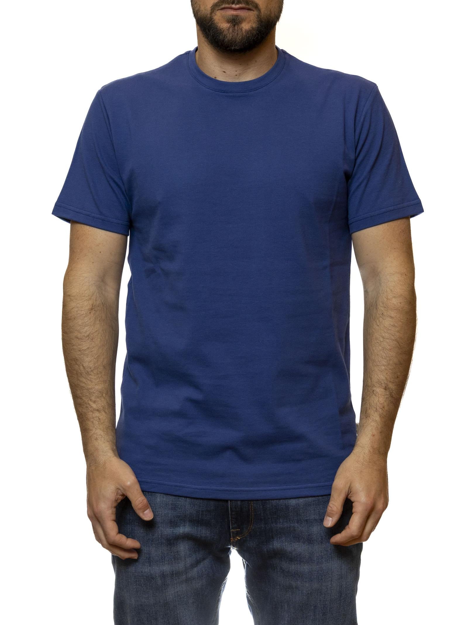 QB24 t-shirt cotone bluette 0126229 COTONE-BLU CINA 