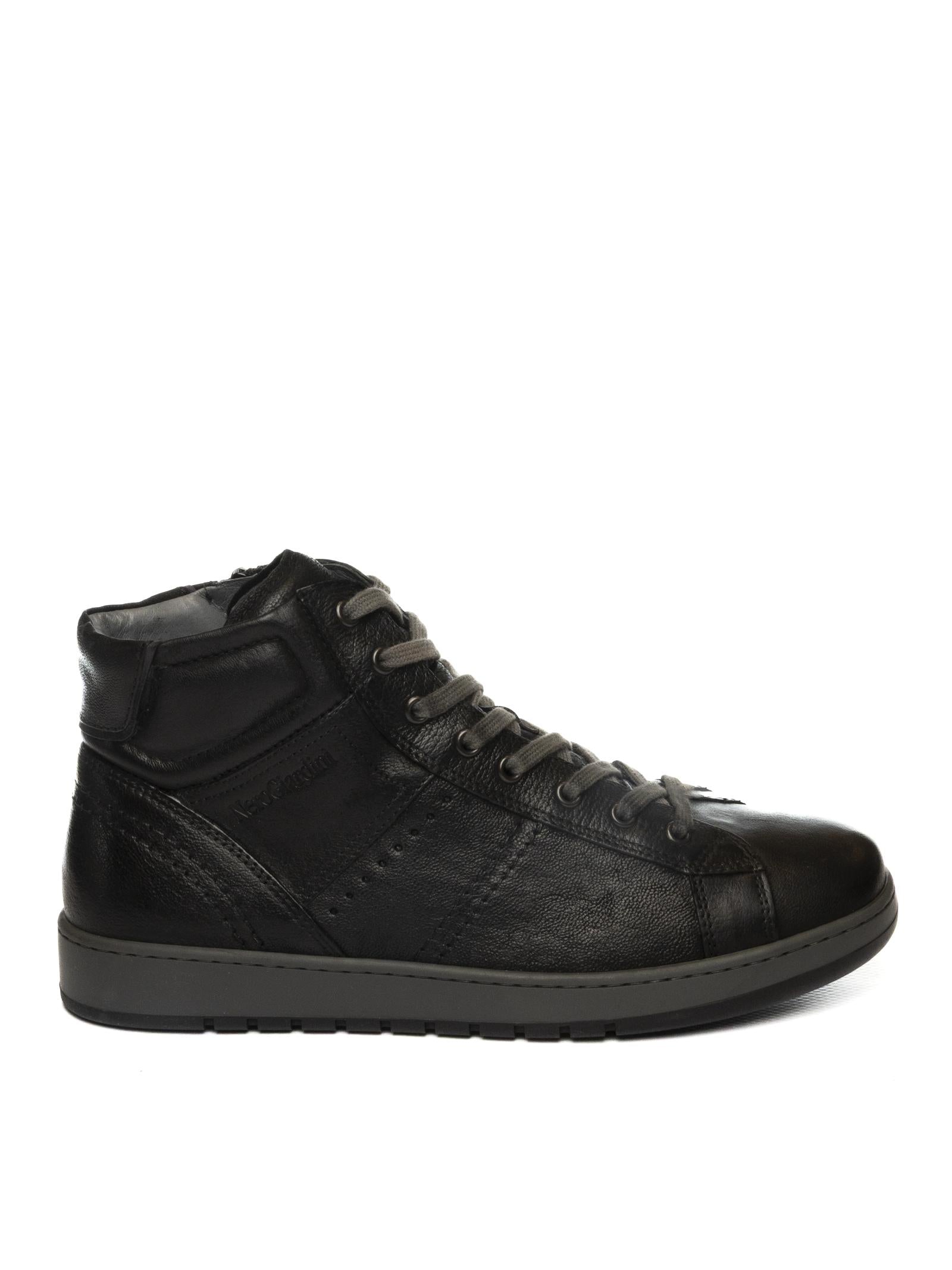 NERO GIARDINI Sneakers mid pelle nero 500940 OSAKA-NERO 