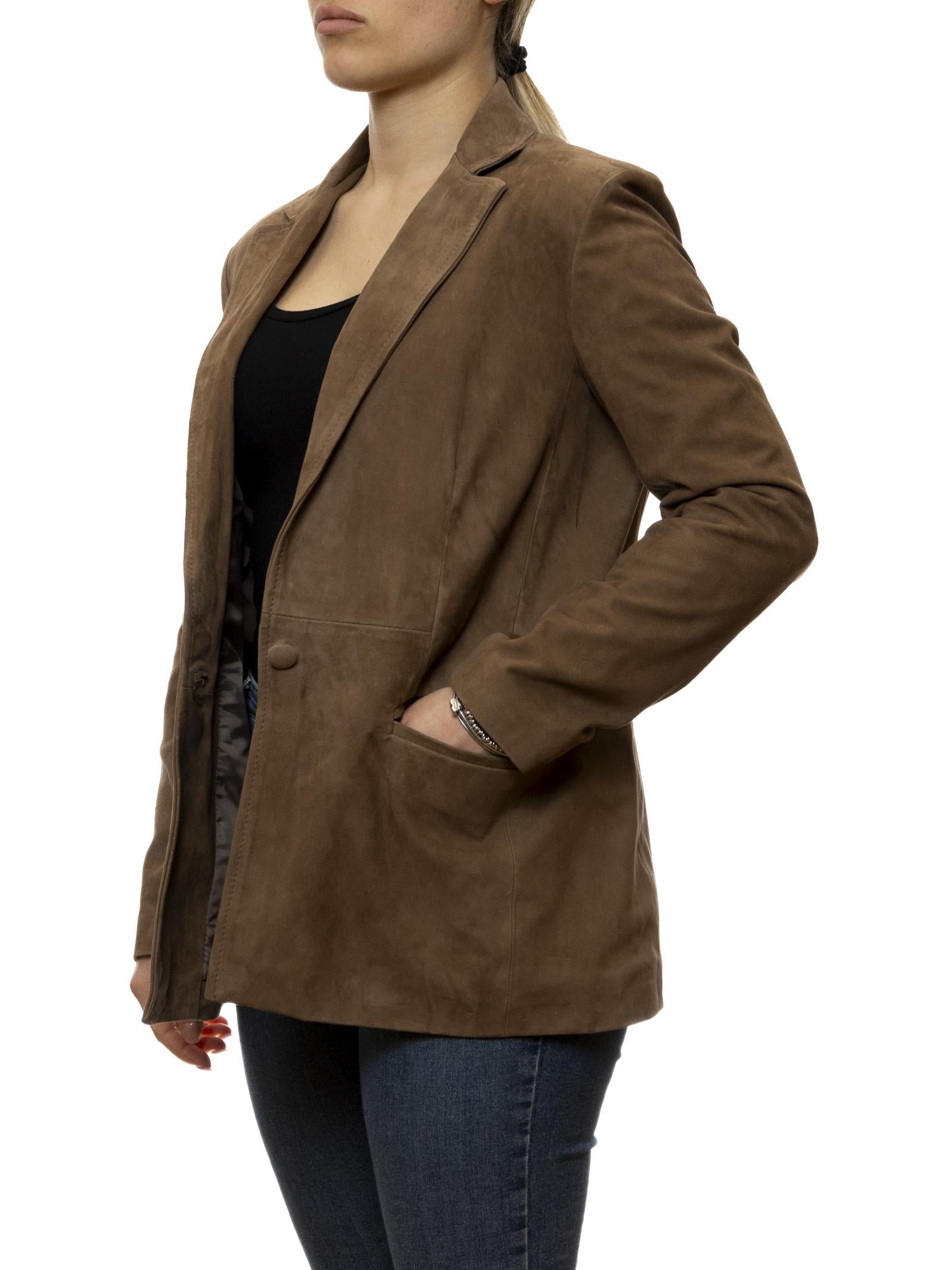 PK BY PASKAL blazer camoscio tortora 126 CAM-TORTORA 