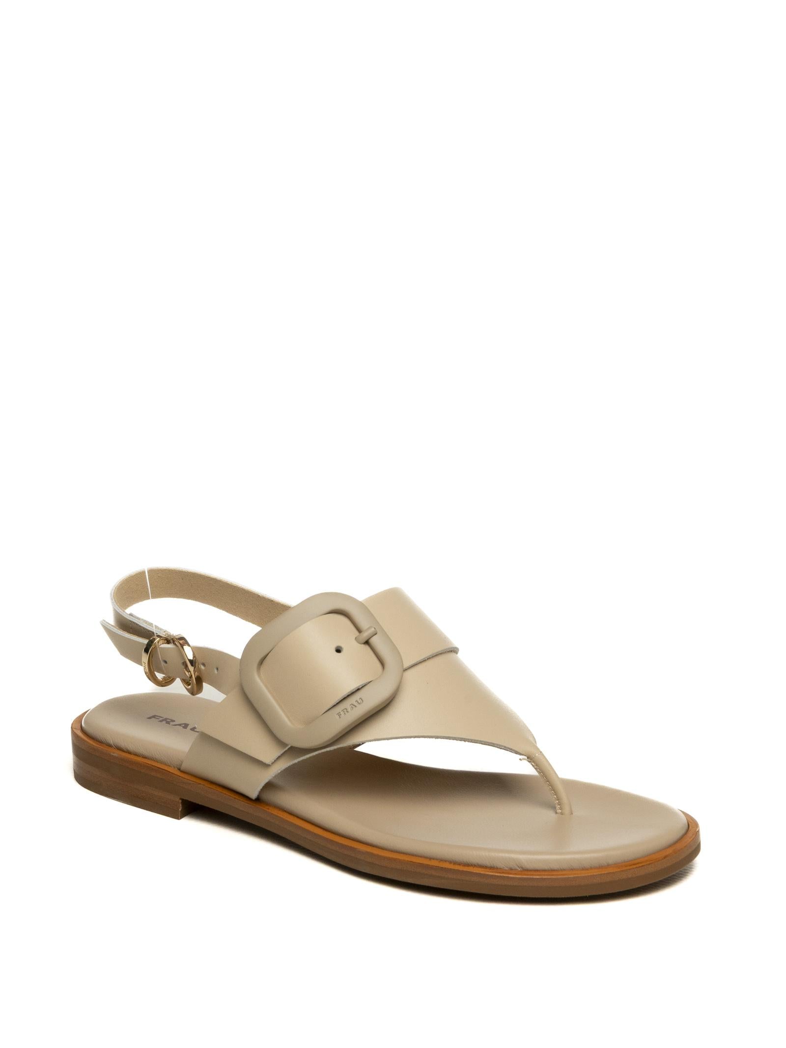 FRAU Sandalo infradito pelle off white 85M5 LONDON OYSTER 