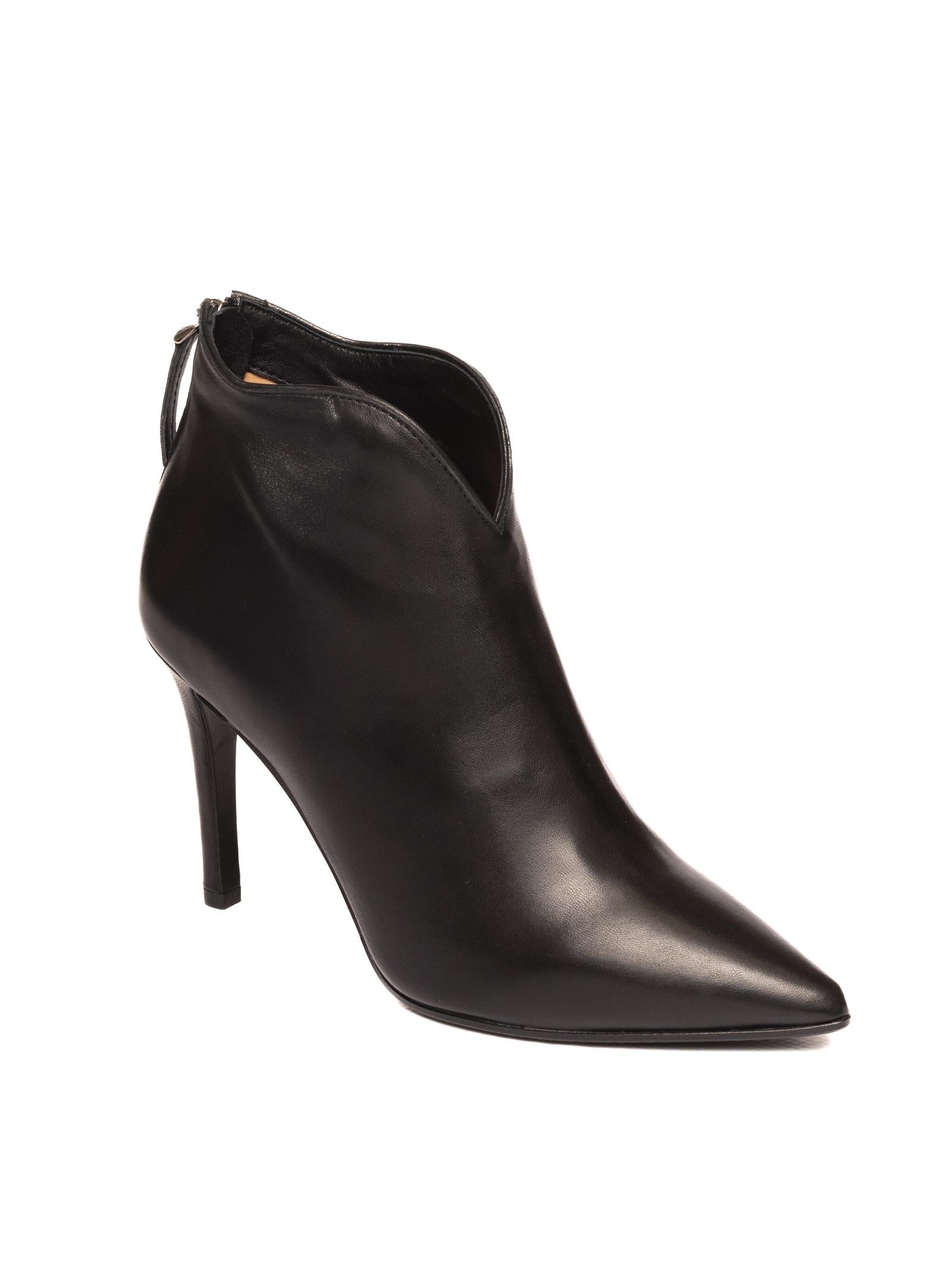 FRANCO RUSSO tronchetto in pelle nero 206520 NAPPA-NERO 