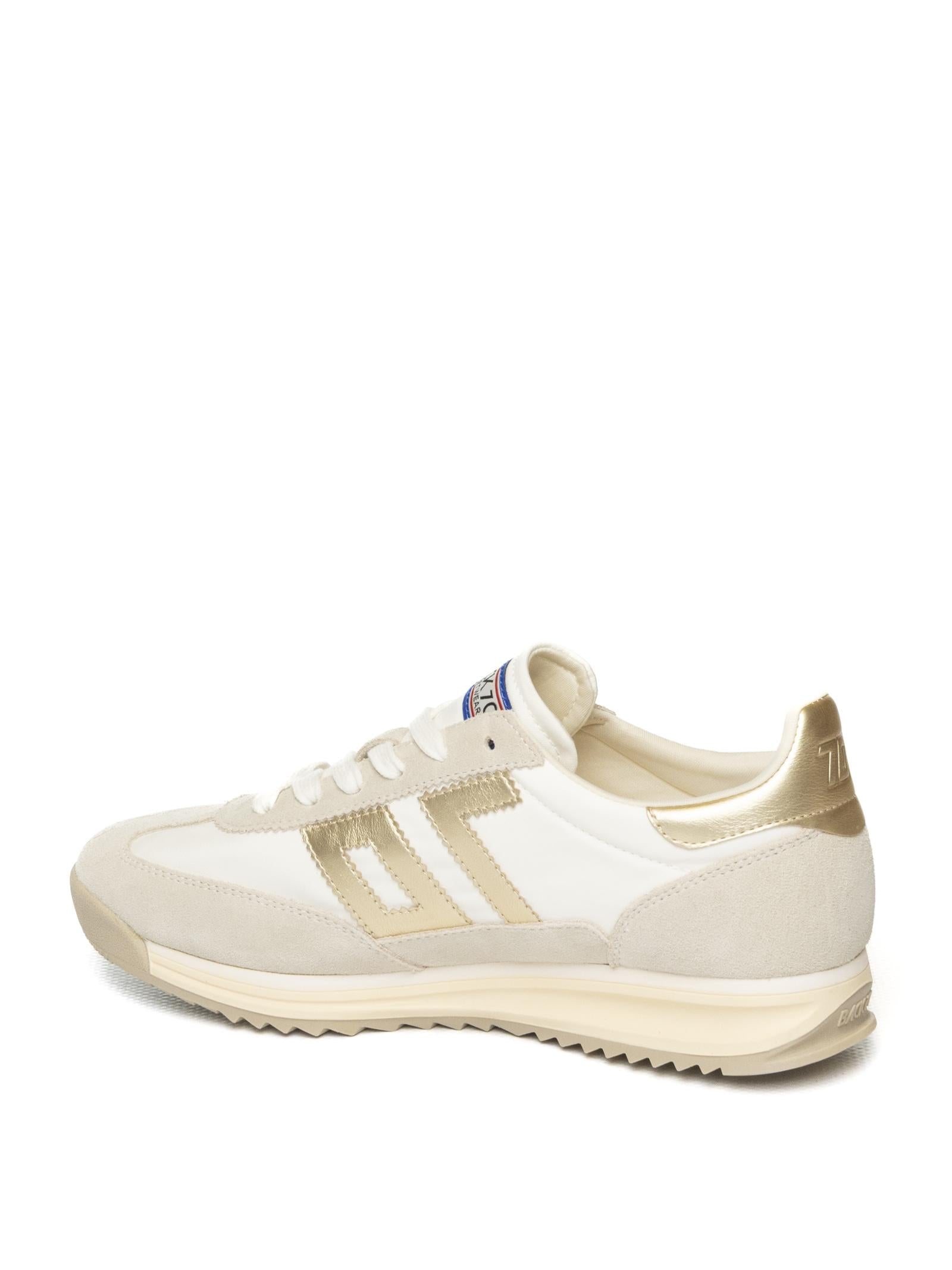 BACK 70 Sneaker joggher bianco/oro JOGGHER NYL/CAM-32 