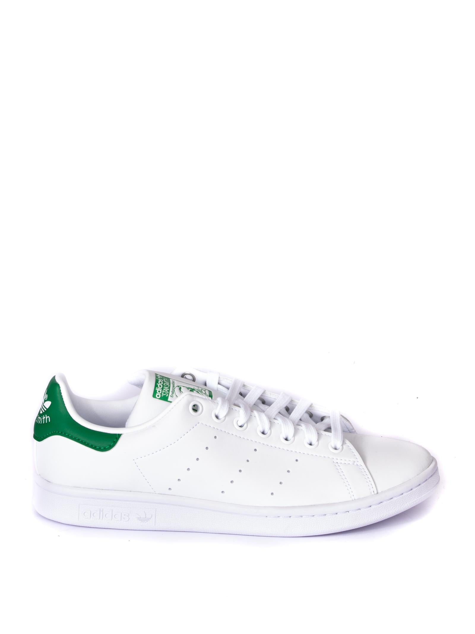 ADIDAS White/green stan smith sneaker<BR/> FX5502 STAN SMITH-BIANCO/VERDE 