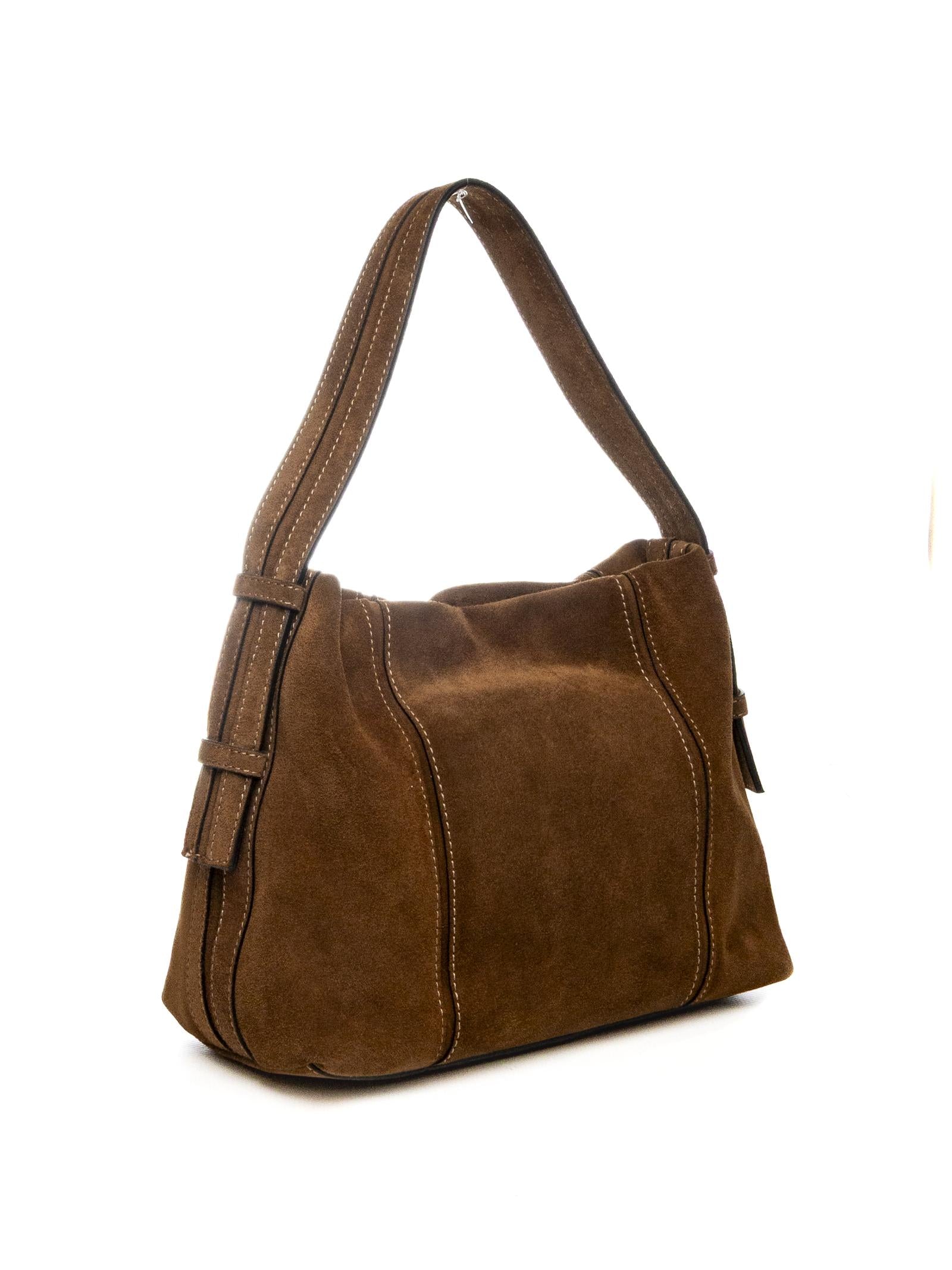 DI LORENZO borsa a spalla alice marrone ALICE CAMOSCIO-CUOIO 