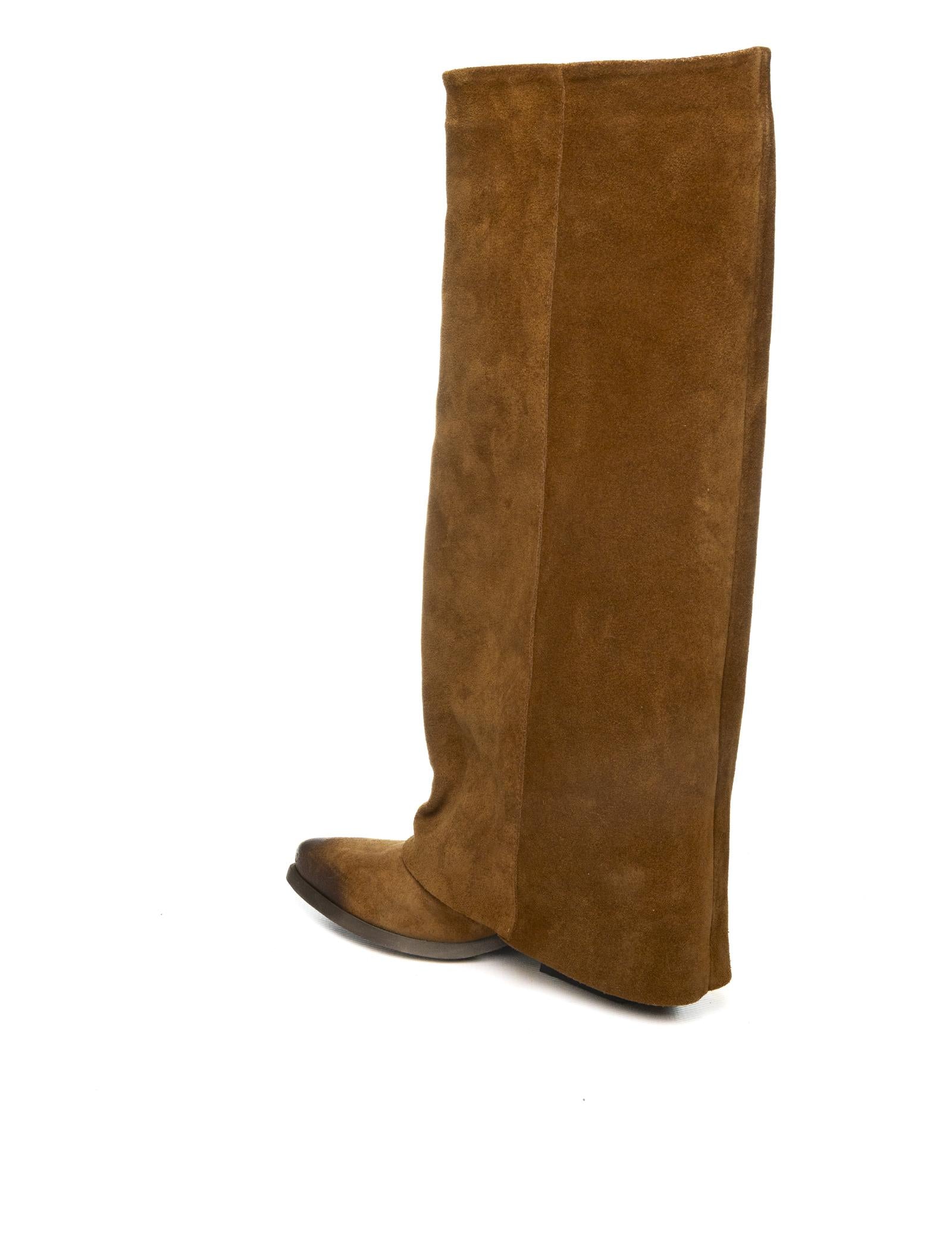 THE ICONA Stivale texano frangia cuoio TX565 CAM-CUOIO 