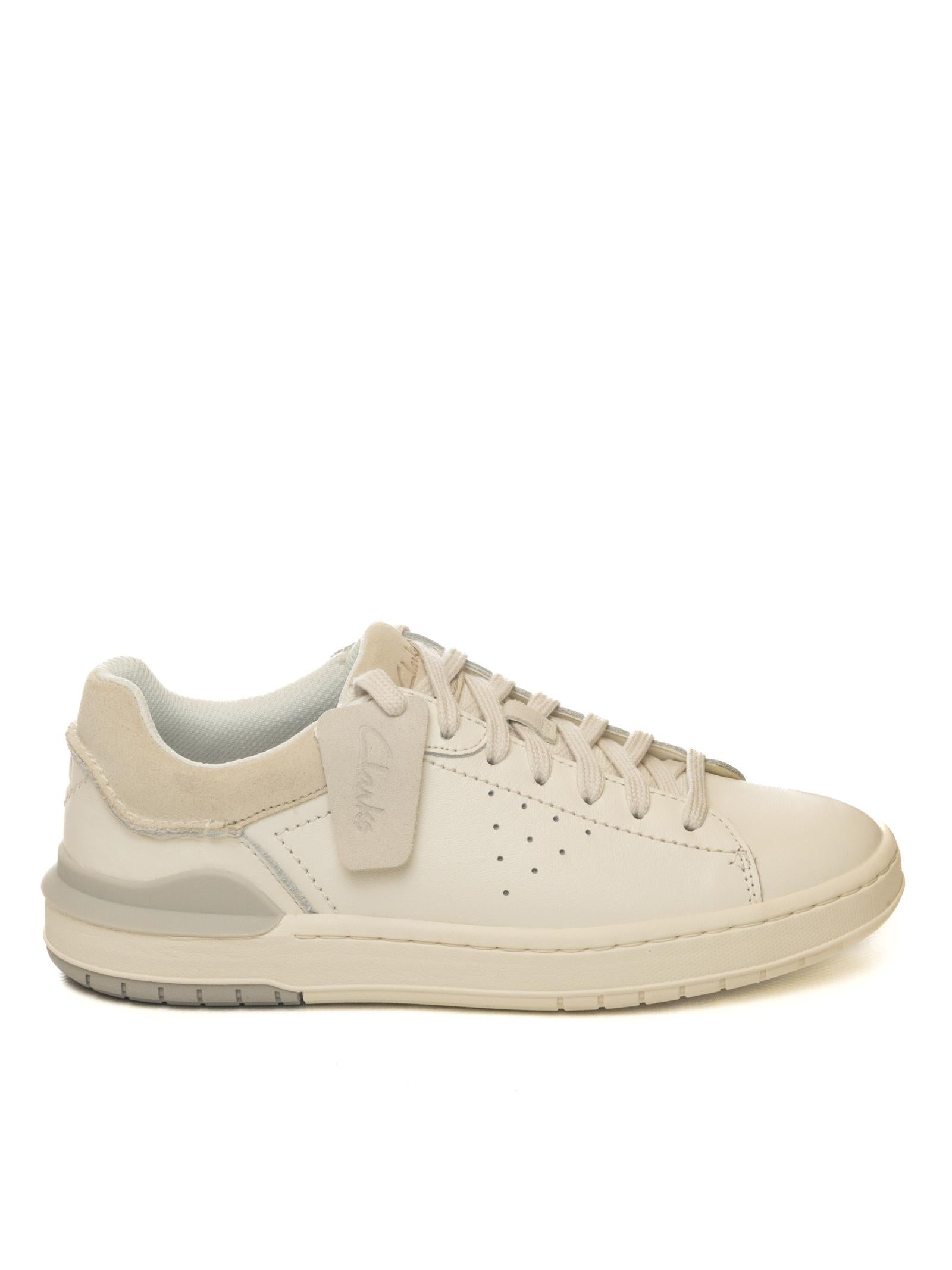 CLARKS ENGLAND Sneaker courtlite bianco COURTLITE2 RUN PELLE-WHITE 