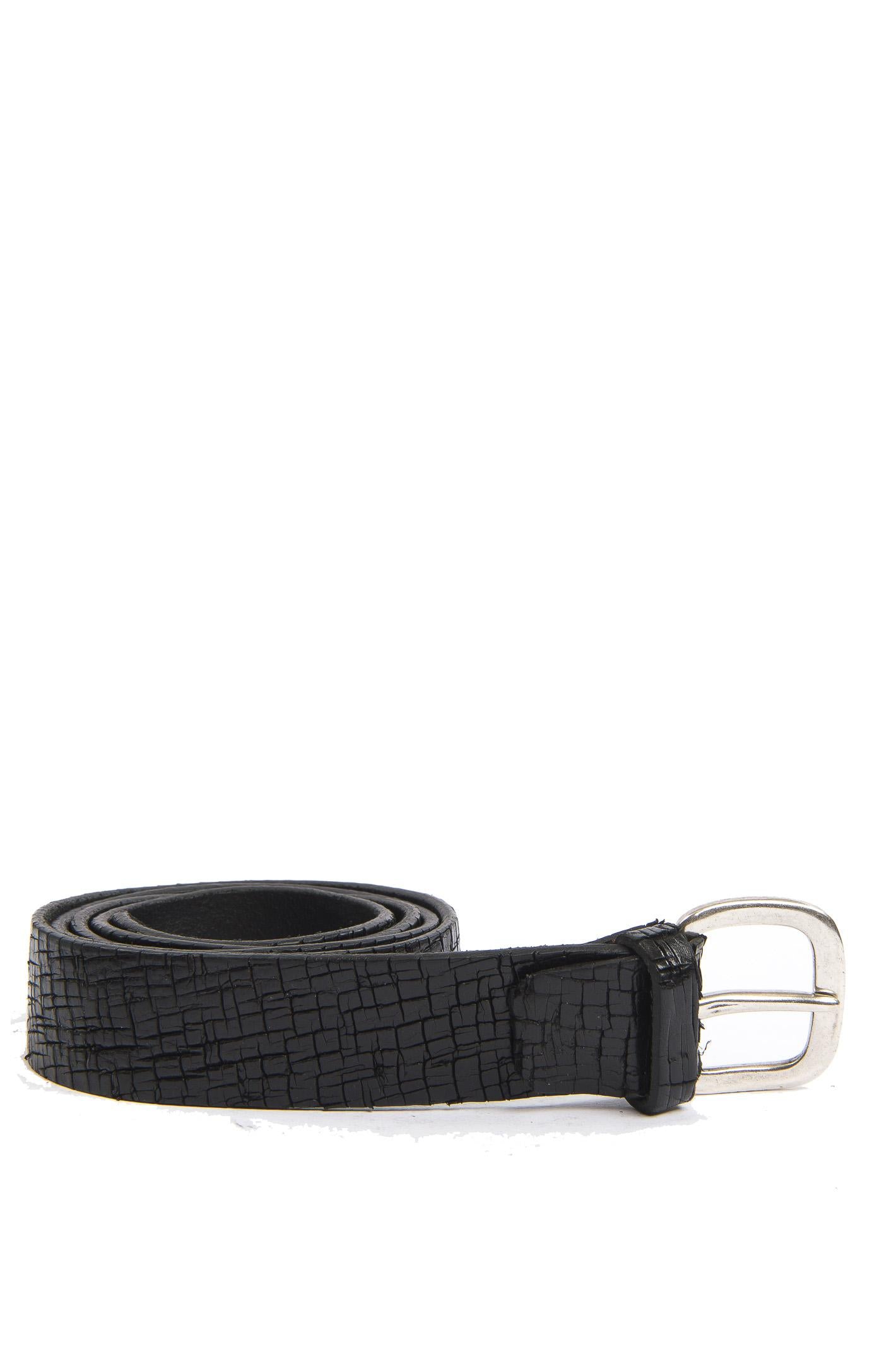 ITALIAN BELTS cintura pelle nera 528/35 PELLE-NERO 