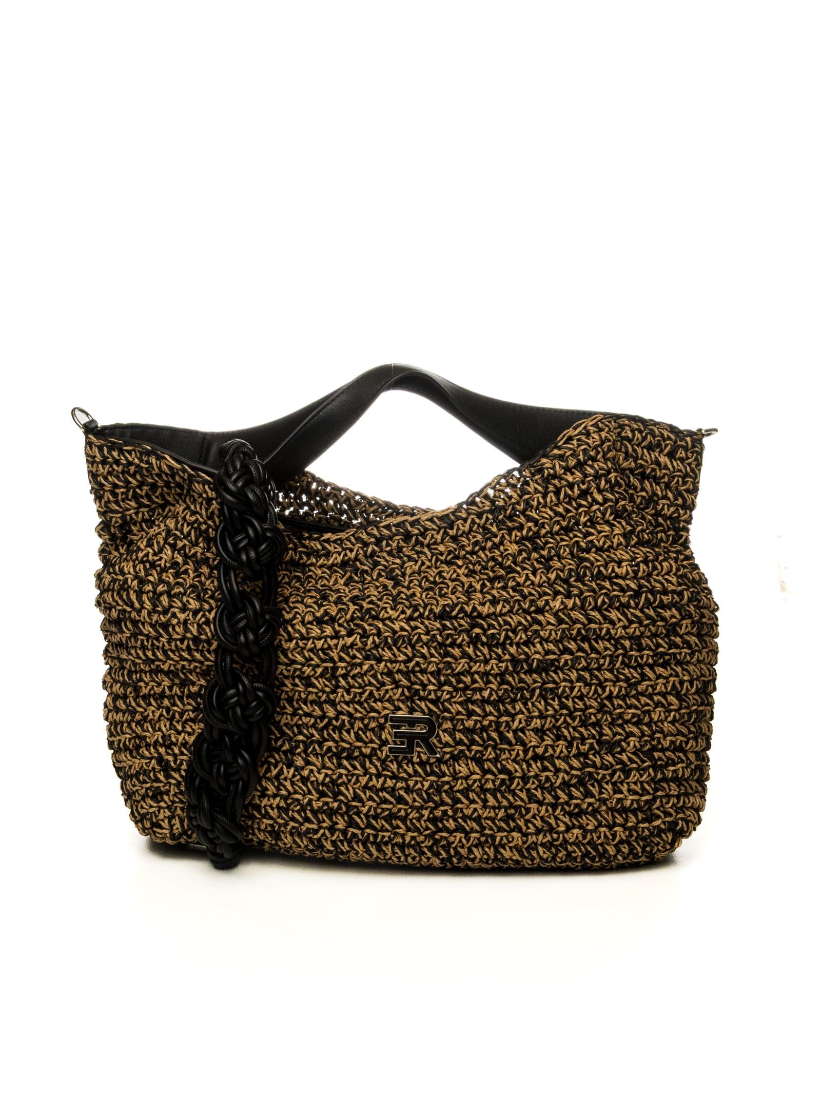 ERMANNO SCERVINO borsa a spalla anika nero/oro 2085 ANIKA-293 