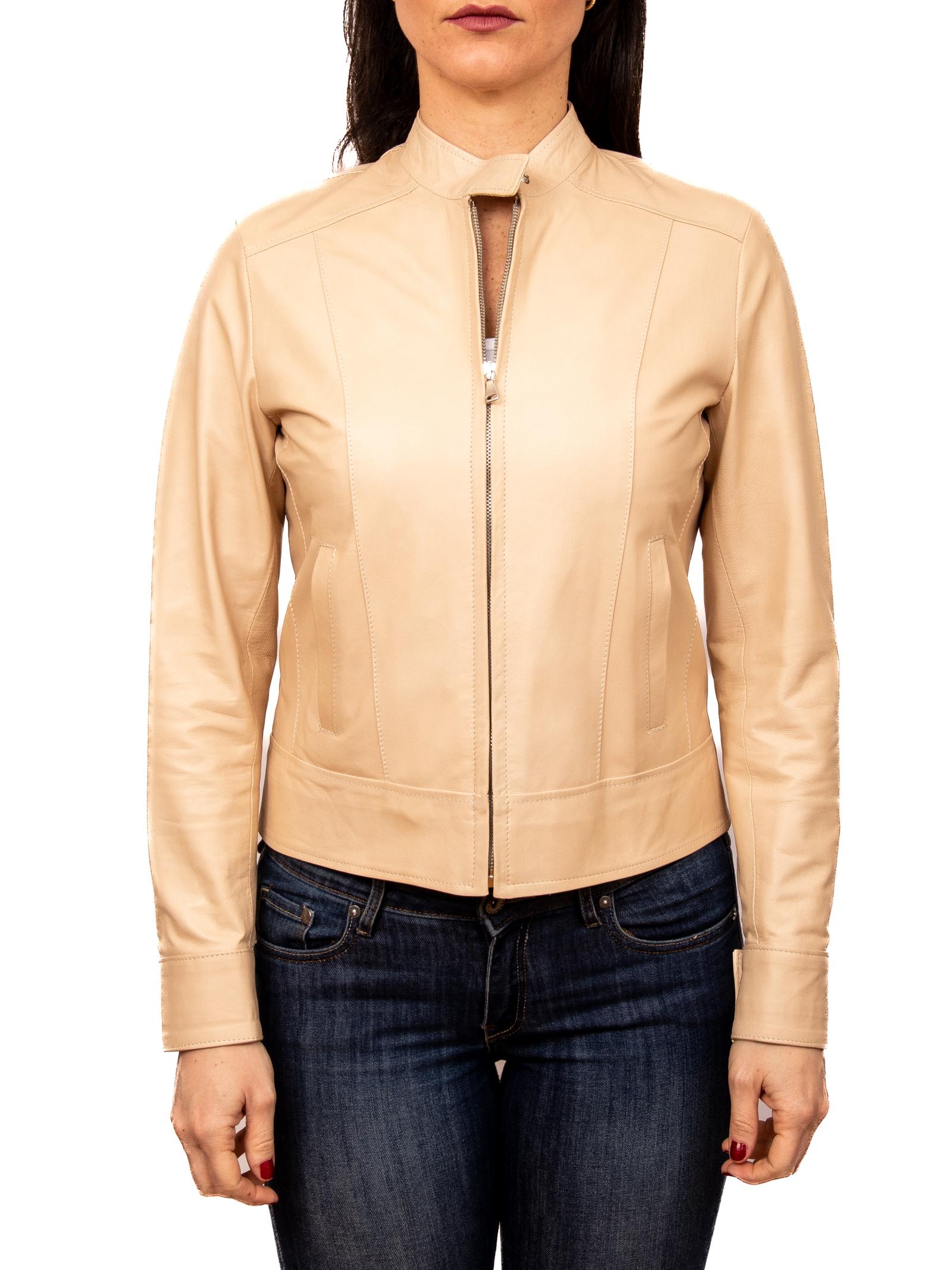 PK BY PASKAL Giacca taglio vivo nappa crema 361 NAPPA COL-CREMA 