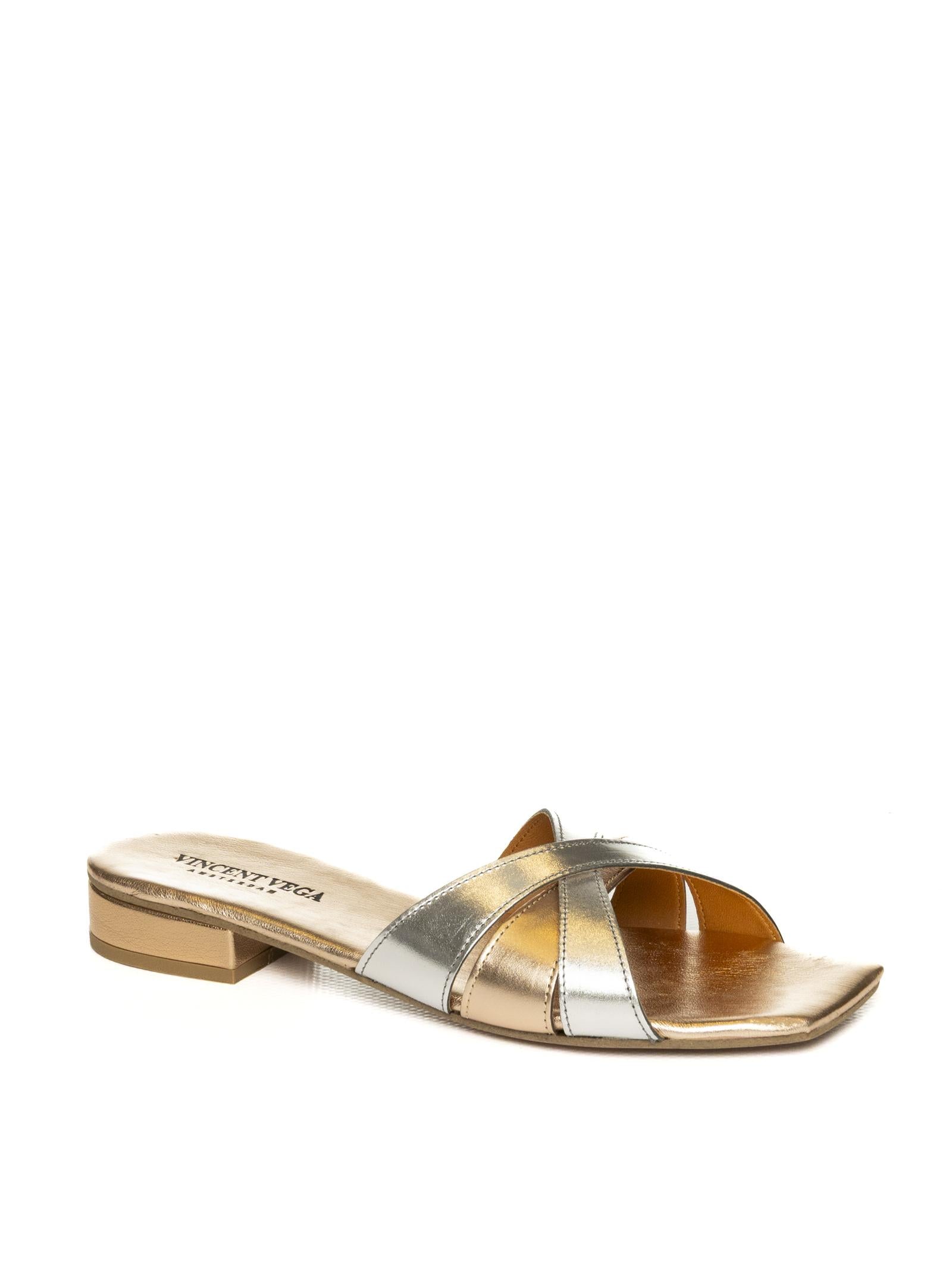 VINCENT VEGA Sandalo laminato multi INGRID PQ20 LAM-ARG/RAME 