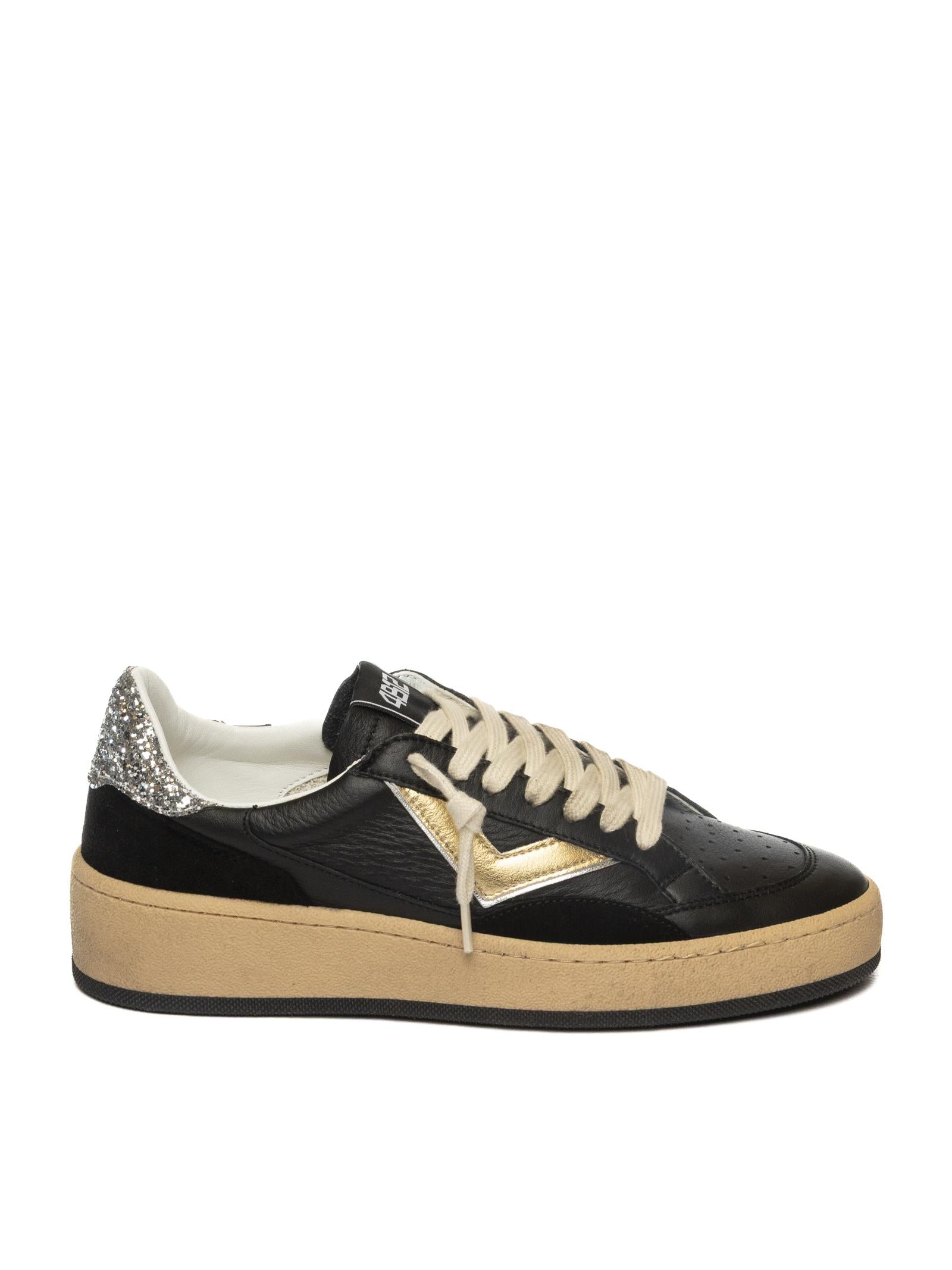 4B12 Sneaker play new nero/oro PLAYNEW D PELLE-221 