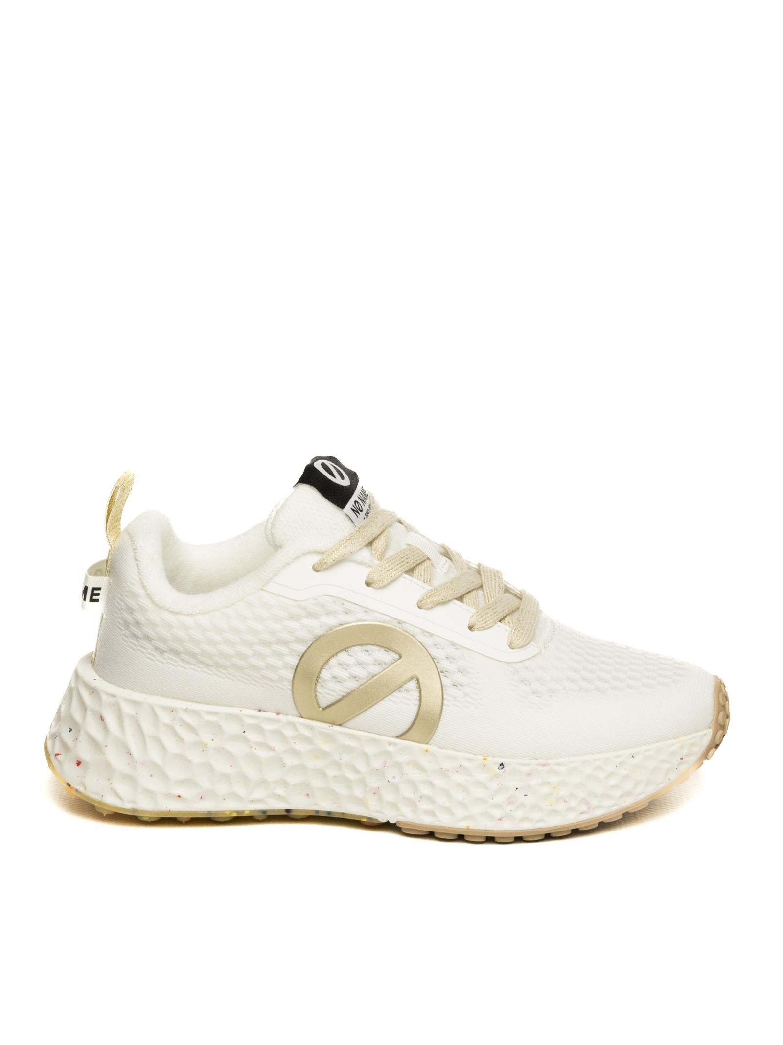 NO NAME Sneaker carter fly bianco/oro CARTER-FLY MESH/WHITE/GOLD 