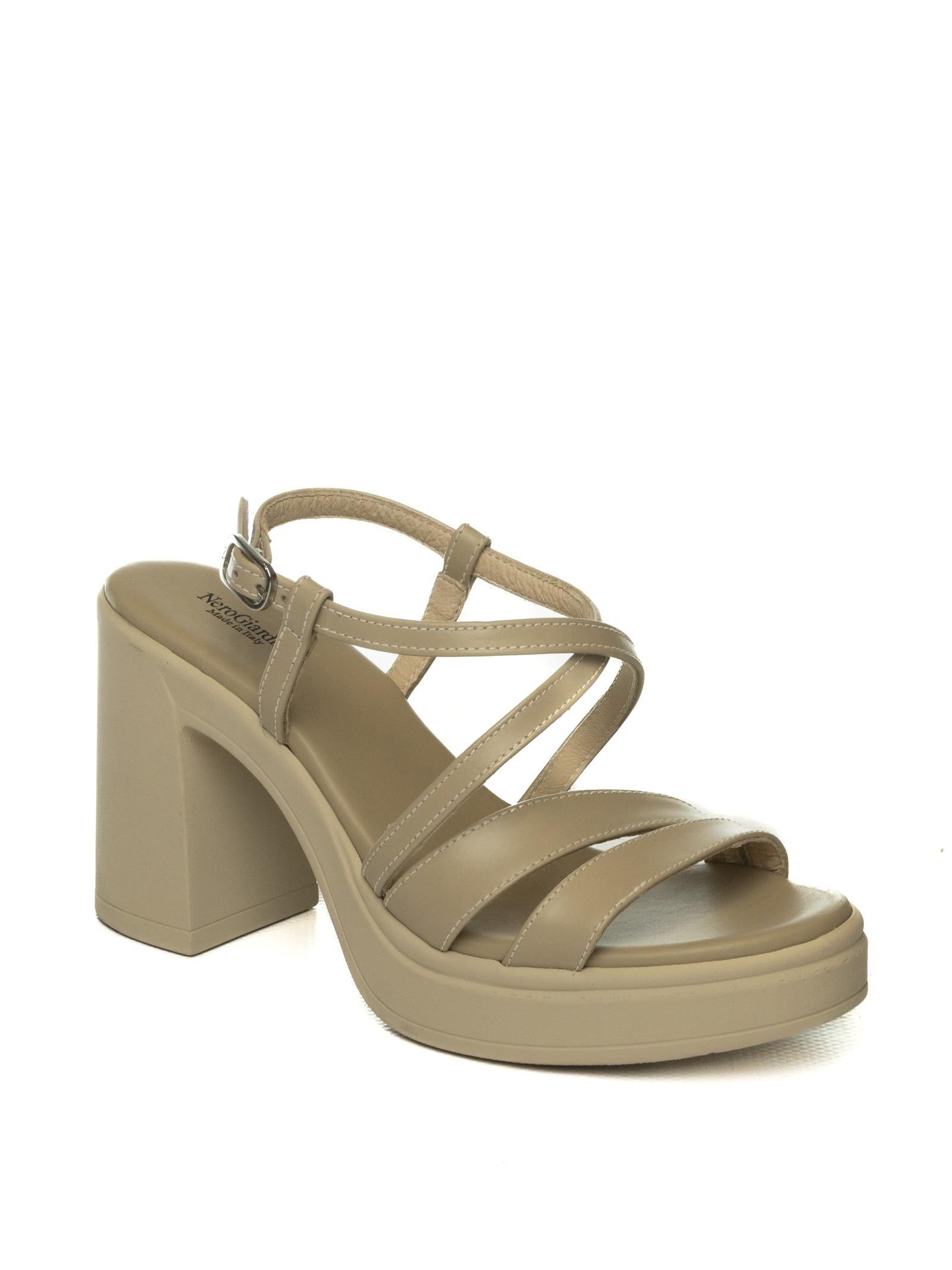 NERO GIARDINI Sandalo pelle beige 513660 BAROLO-LINO 