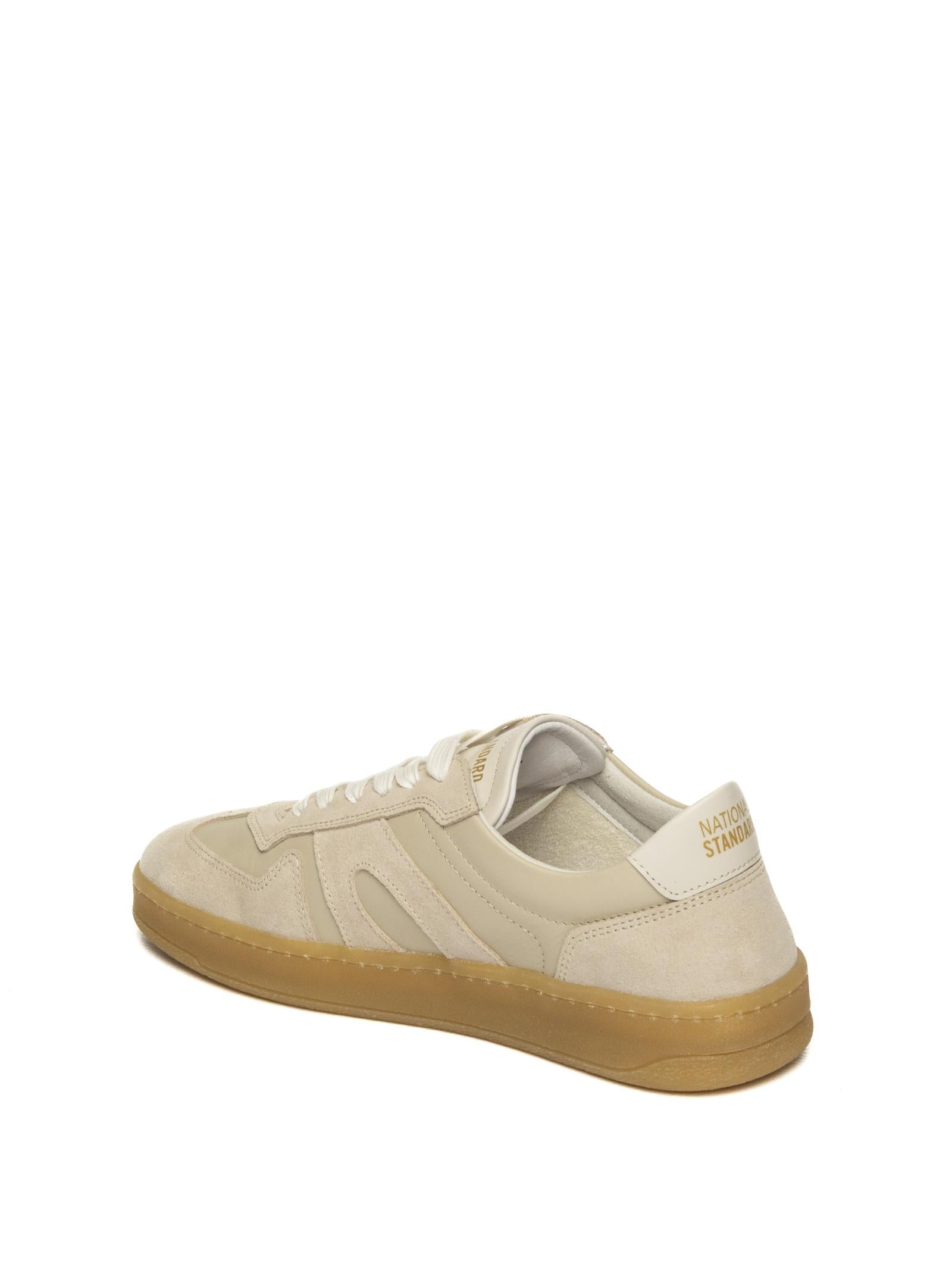 NATIONAL STANDARD Sneaker pelle beige ED.33 WOM.004-BEIGE 